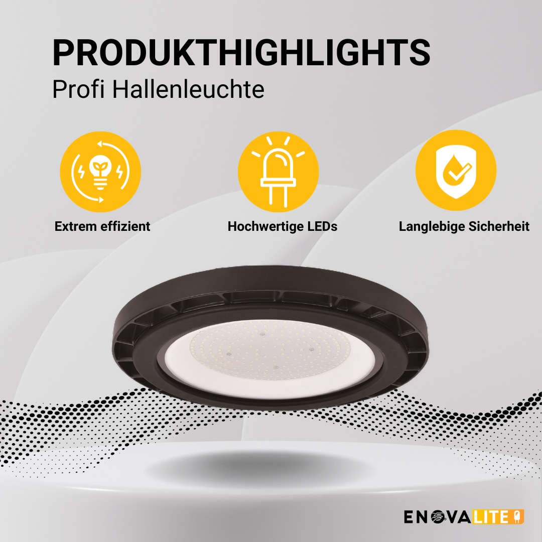 ENOVALITE LED-Highbay-Leuchte, EEK: C, 100 W, 17000 lm, 5000 K ENOVALITE LED-Highbay-Leuchte, EEK: C, 100 W, 17000 lm, 5000 K
