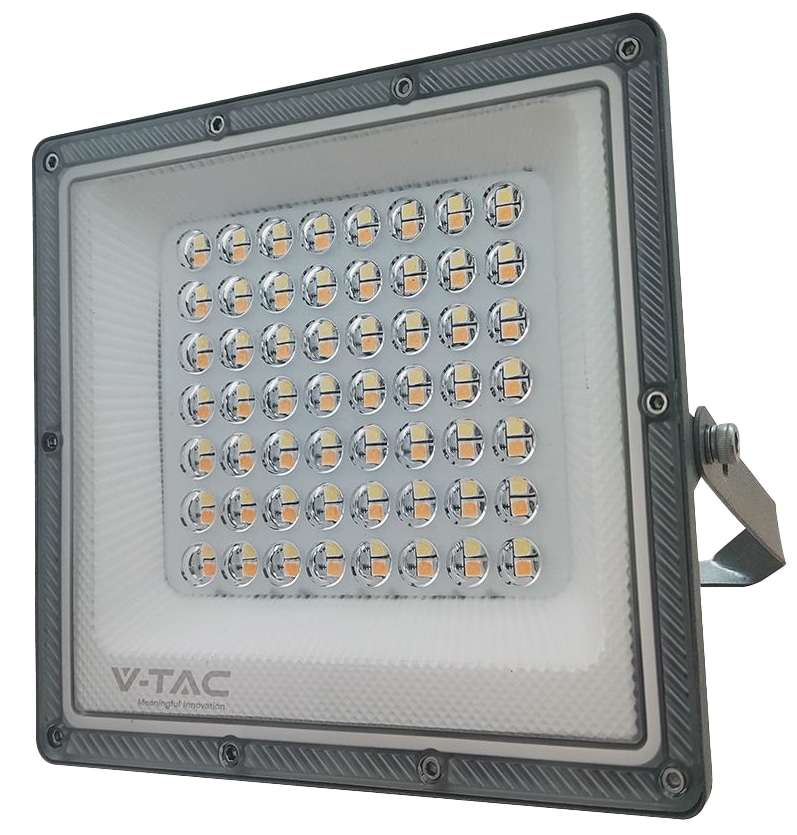 V-TAC LED-Fluter, VT-44050, EEK: F, 50 W, 5000 lm, CCT, IP65, grau