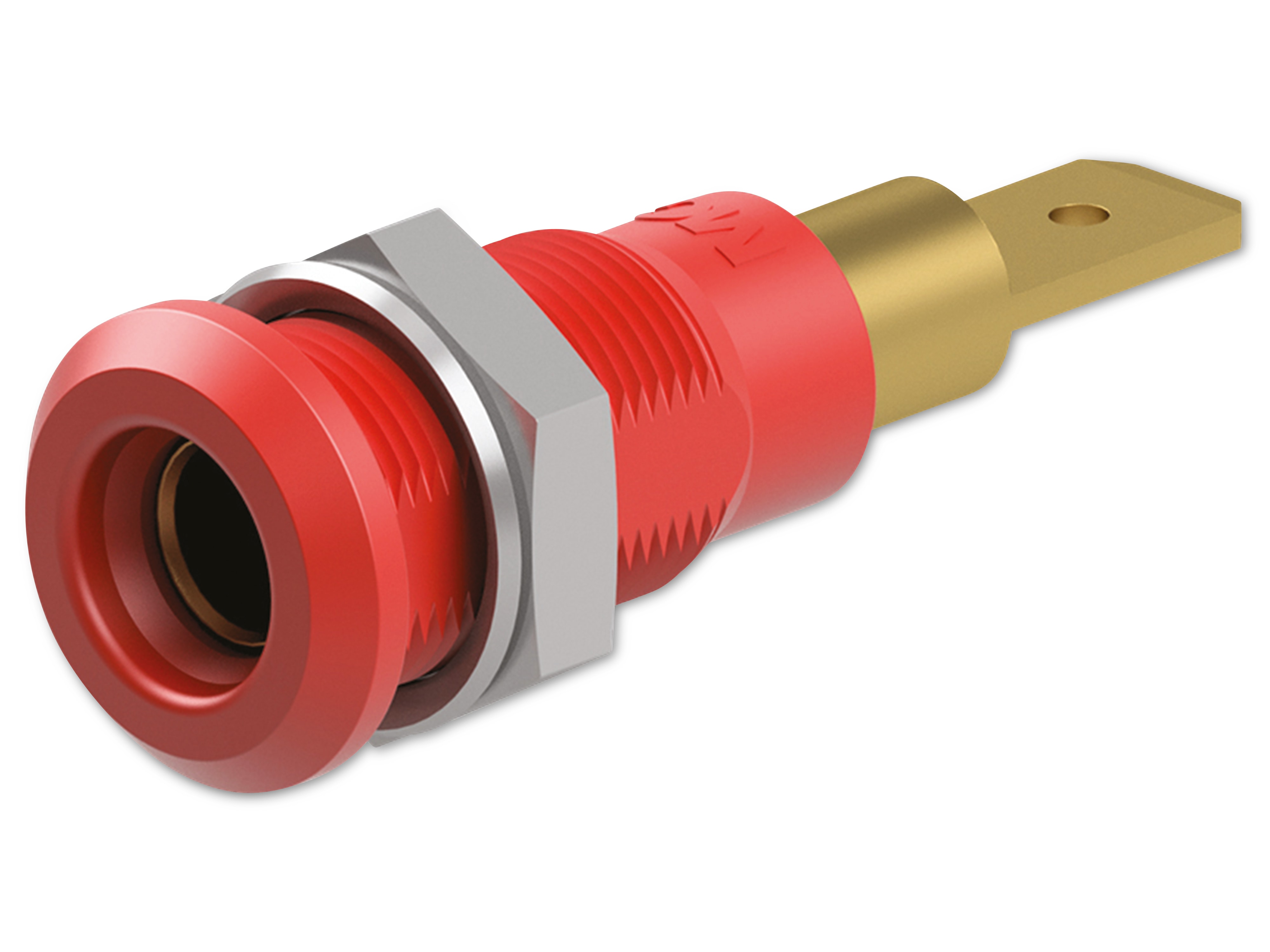 STÄUBLI Buchse, 64.3040-22, 4 mm , rot, 30 V, 25 A / 60 V, 25 A STÄUBLI Buchse, 64.3040-22, 4 mm , rot, 30 V, 25 A / 60 V, 25 A