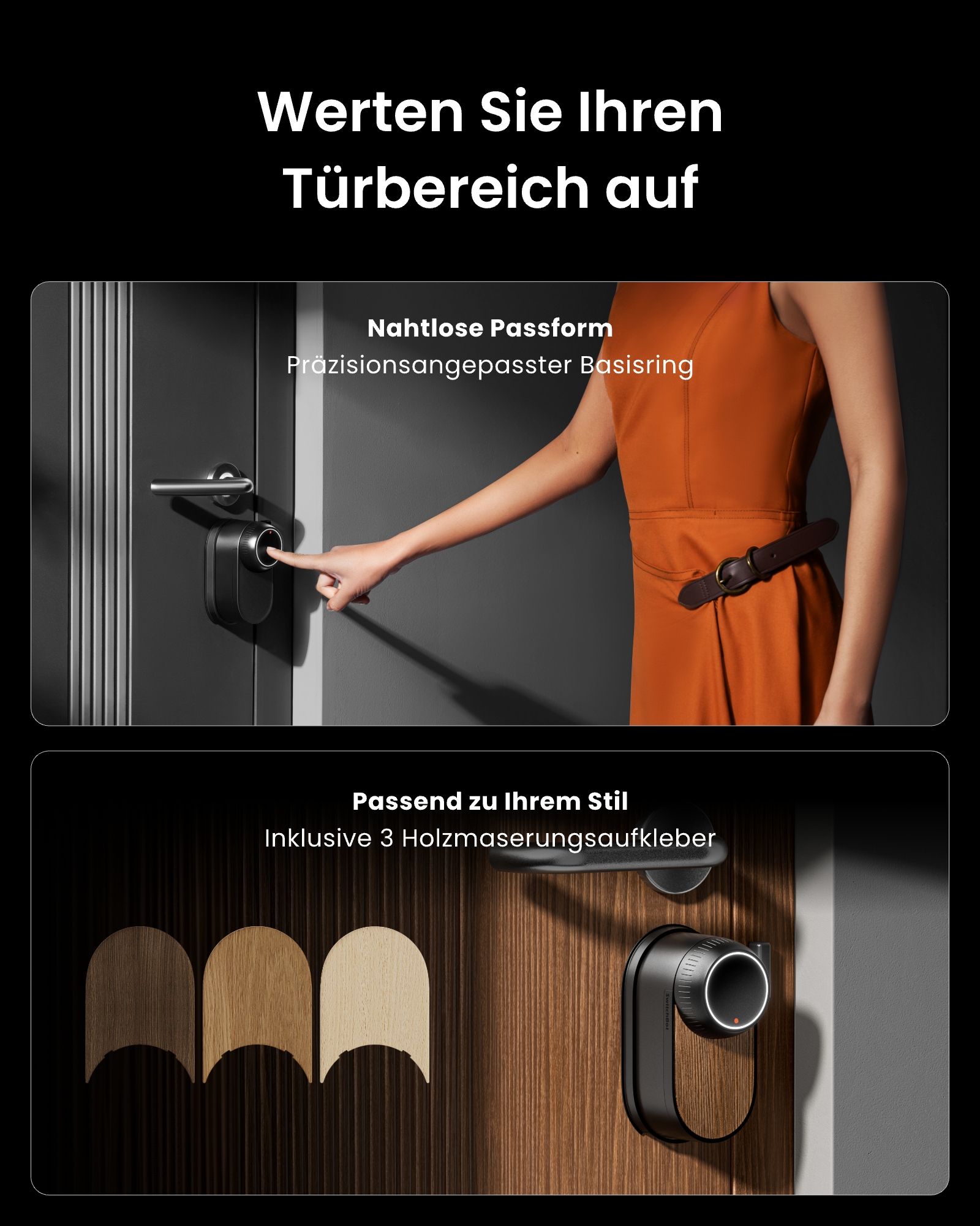SWITCHBOT Ultra Touch Keypad Bundle, schwarz
