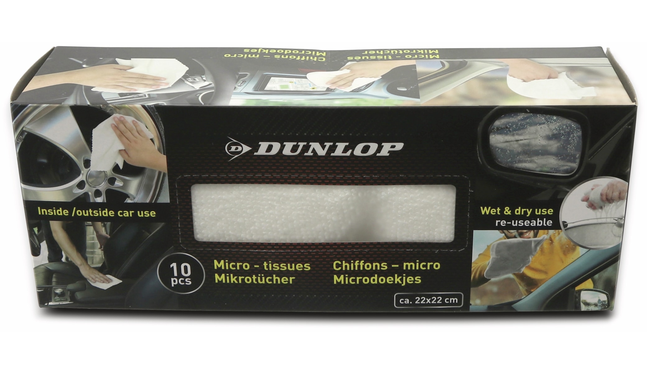 DUNLOP Mikrofasertuch, 10 Stück, 220x220 mm DUNLOP Mikrofasertuch, 10 Stück, 220x220 mm