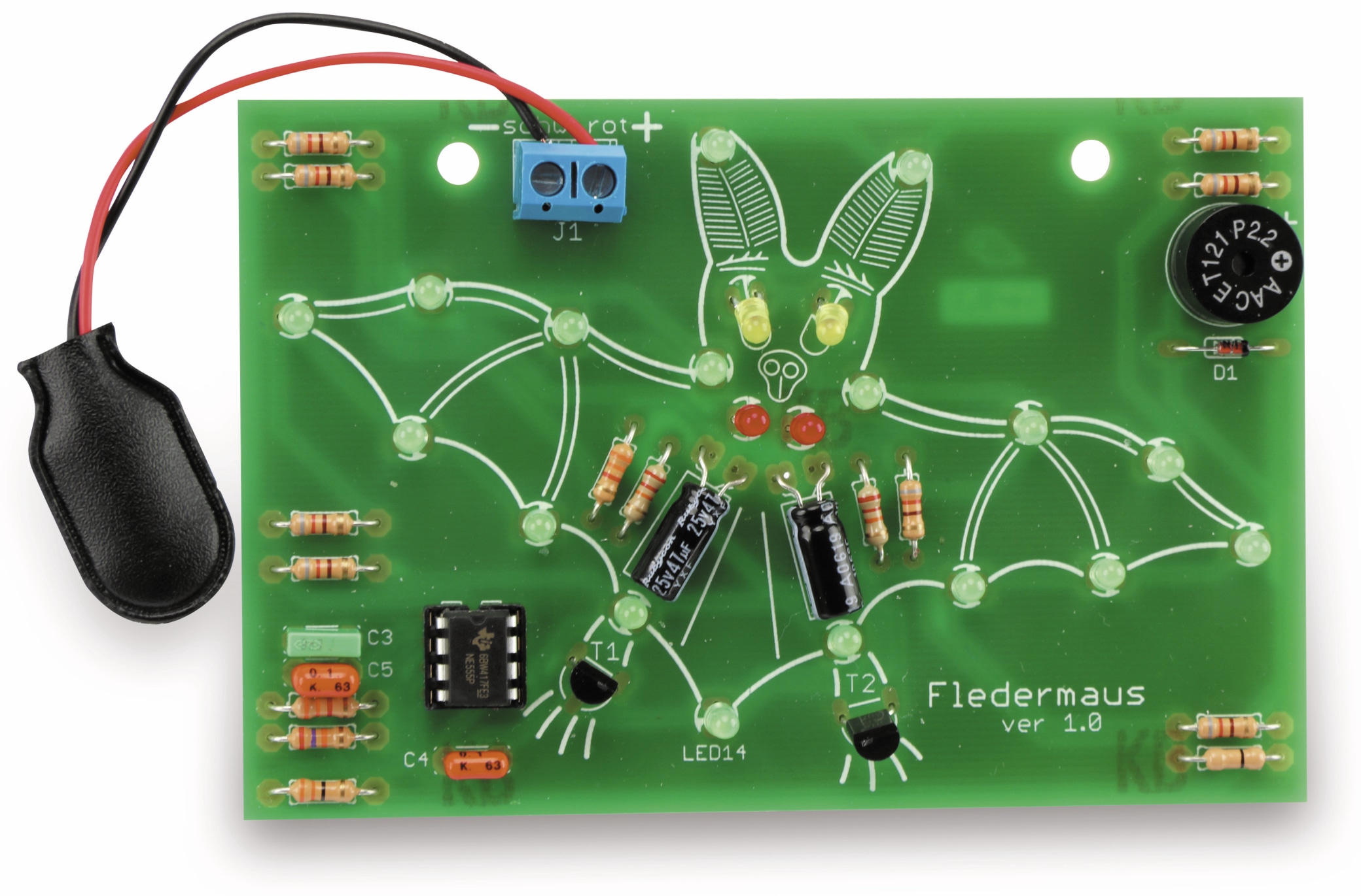 Bausatz piepsende Fledermaus, V1.0 Bausatz Piepsende Fledermaus