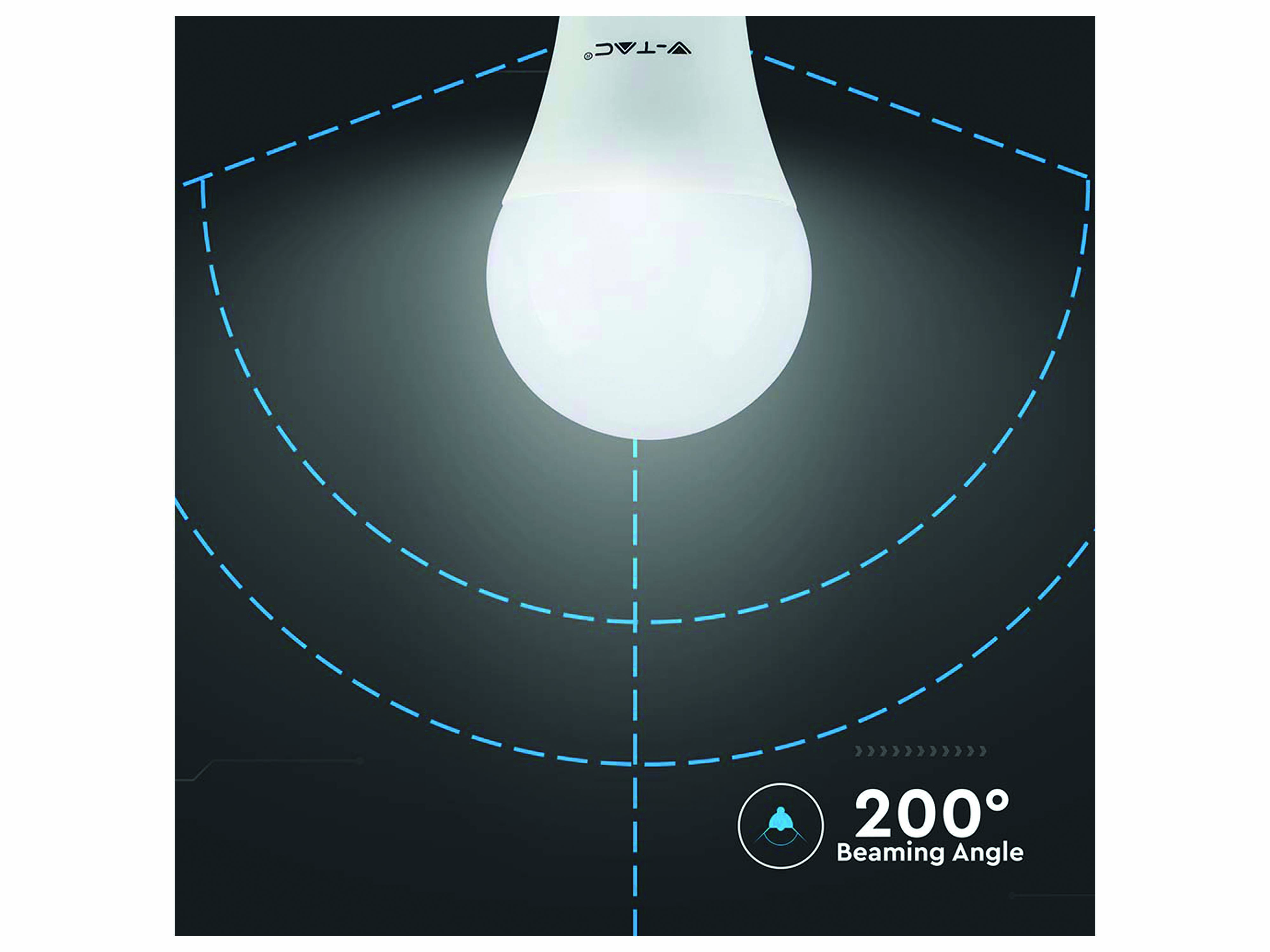 V-TAC LED-Lampe VT-2099, E27, EEK: F, 8,5 W, 806 lm, 3000 K, 5 Stück V-TAC LED-Lampe VT-2099, E27, EEK: F, 8,5 W, 806 lm, 3000 K, 5 Stück