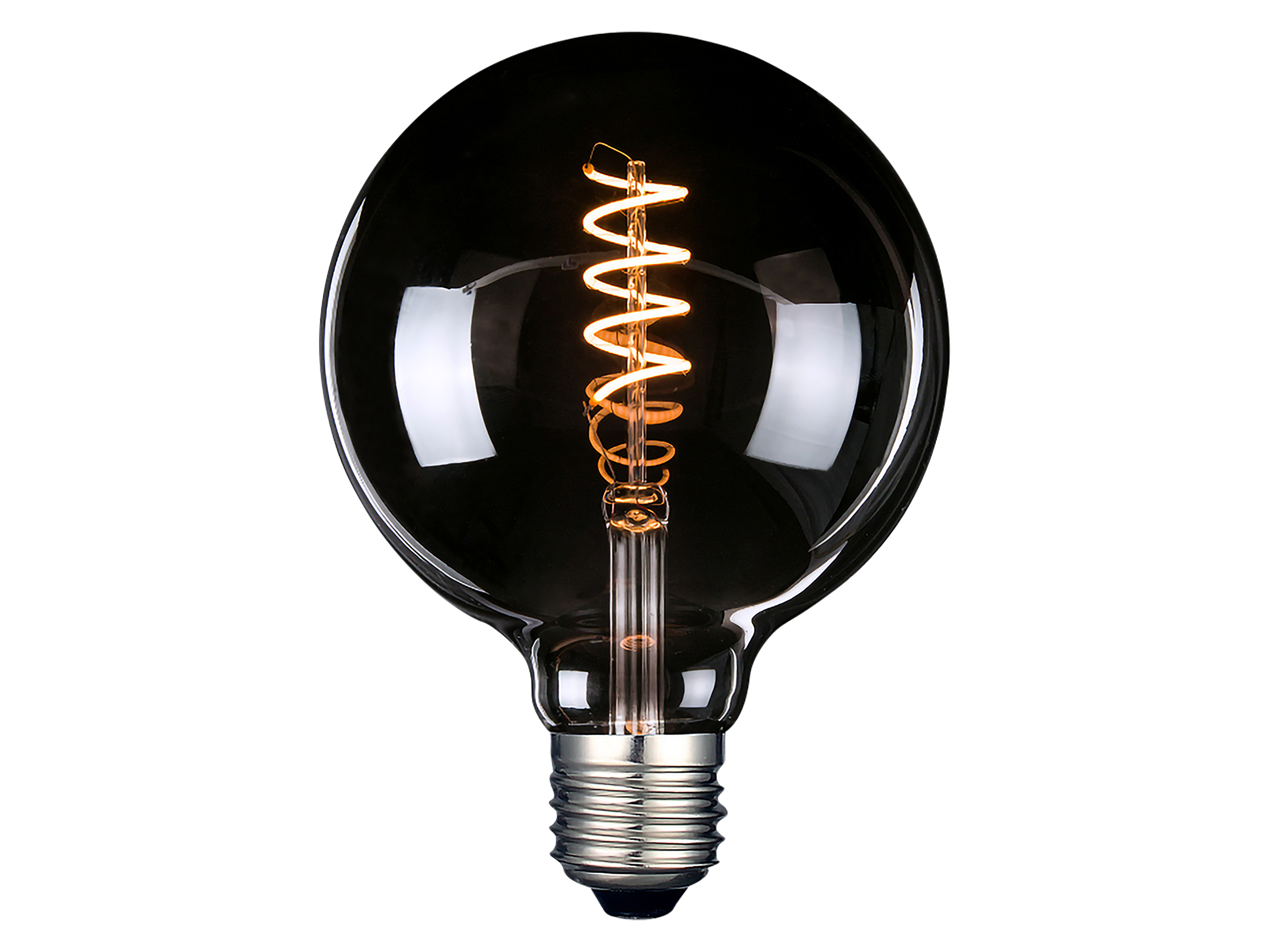 LUXULA LED-Filament-Lampe, SPIRAL, Globe, E27, 4W, 40lm, 1800K, dimmbar