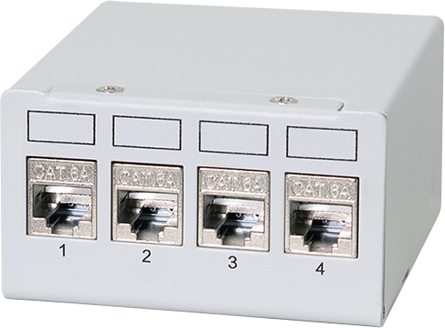 LOGILINK Patchpanel NK4090 4Port inkl. 4 CAT6A Modulen LOGILINK Patchpanel NK4090 4Port inkl. 4 CAT6A Modulen