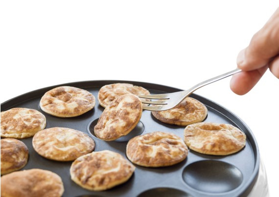 BESTRON Poffertjes Maker Retro Design, Mini Pfannkuchen Automat, 800W, weiß BESTRON Poffertjes Maker Retro Design, Mini Pfannkuchen Automat, 800W, weiß