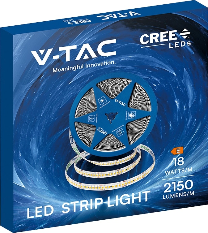 V-TAC LED-Strip VT-2126016, 180W, EEK: E, 21500lm, 6500K, 120°, 24V, 10m V-TAC LED-Stripe VT-2126016, 180W, EEK: E, 21500lm, 6500K, 120°, 24V, 10m