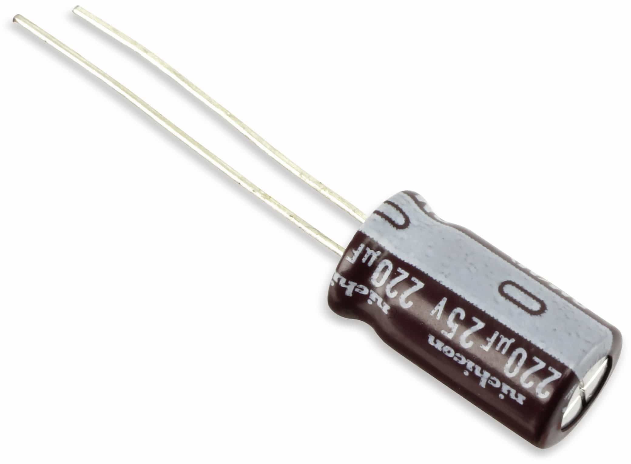 Elko 220µF, 25V, radial, RM 3,5mm Elko, 220µF/25V, radial, 105°C