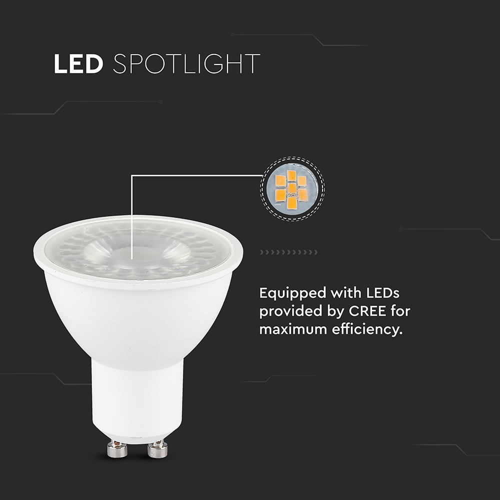 V-TAC LED-Lampe VT-218766, GU10, EEK: F, 7,5W, 610 lm, 4000 K