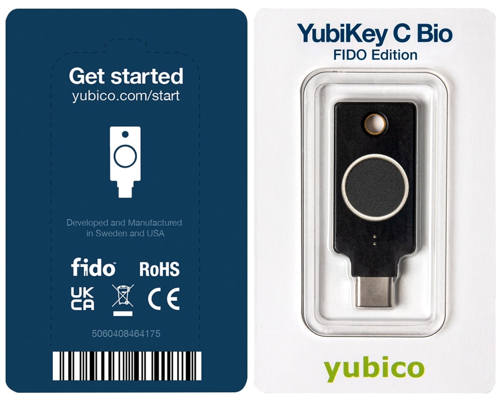 YUBICO Sicherheitsschlüssel YubiKey C Bio FIDO YUBIKO Sicherheitsschlüssel YubiKey C Bio FIDO