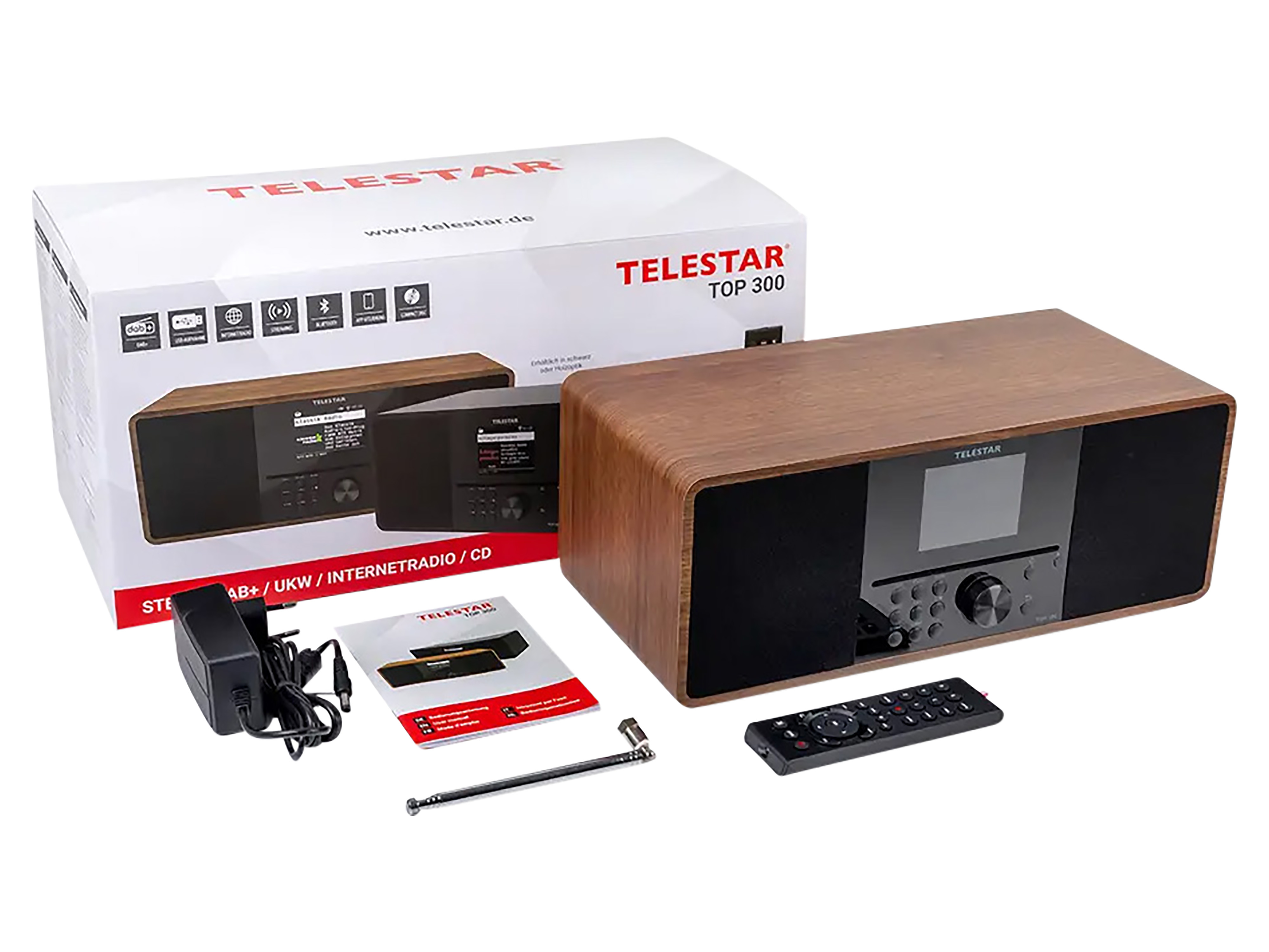 TELESTAR Digitalradio TOP 300, DAB+/UKW, Bluetooth, Holzoptik TELESTAR Digitalradio TOP 300, DAB+/UKW, Bluetooth, Holzoptik