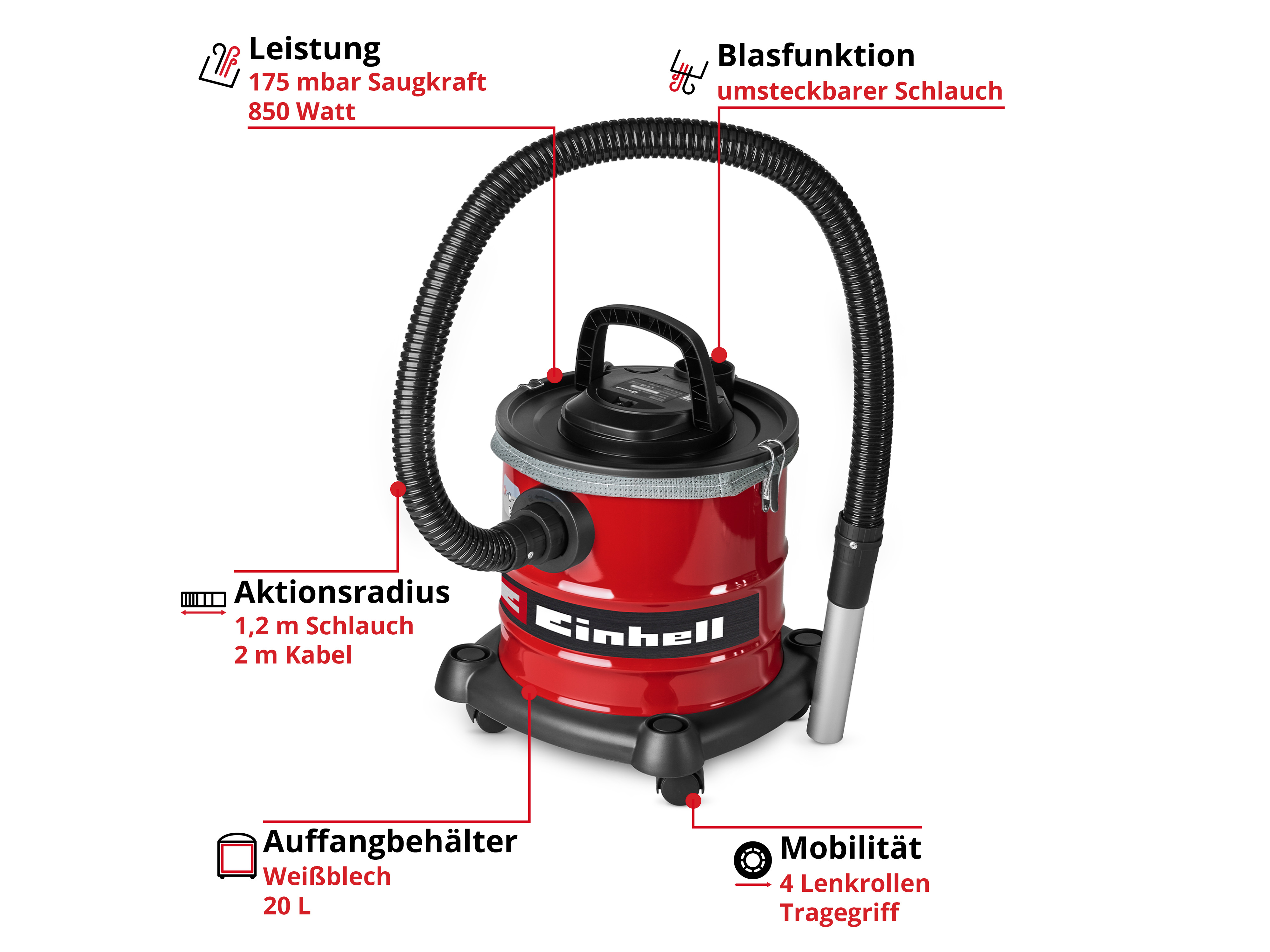 EINHELL Aschesauger TC-AV 2032 DW, 2351667 EINHELL Aschesauger TC-AV 2032 DW, 2351667