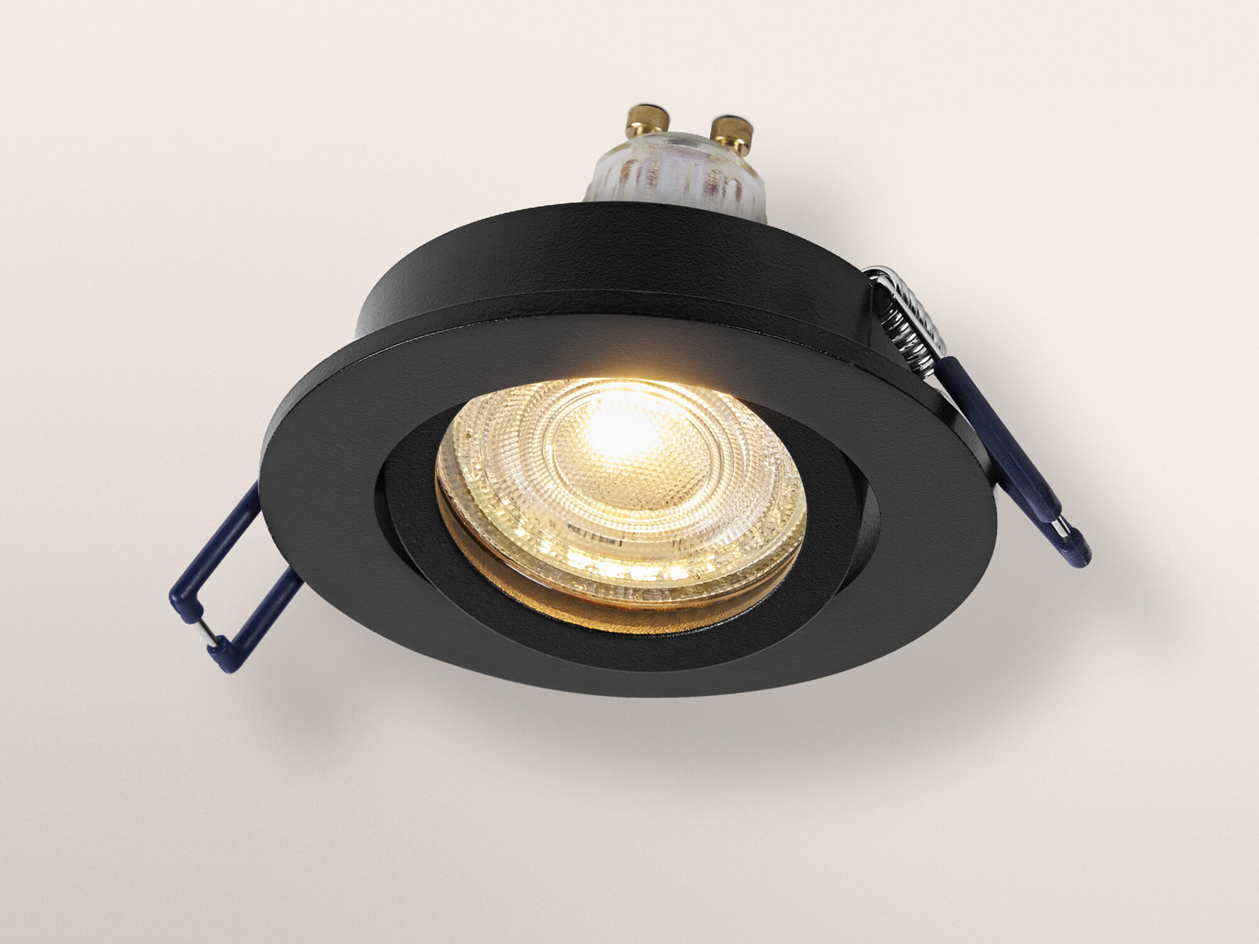 OSRAM LED-Einbauleuchte, GU10, 4,5W, 2700K, 400lm, warmweiß, IP20, schwarz, 3er Set OSRAM LED-Einbauleuchte, GU10, 4,5W, 2700K, 400lm, warmweiß, IP20, schwarz, 3er Set