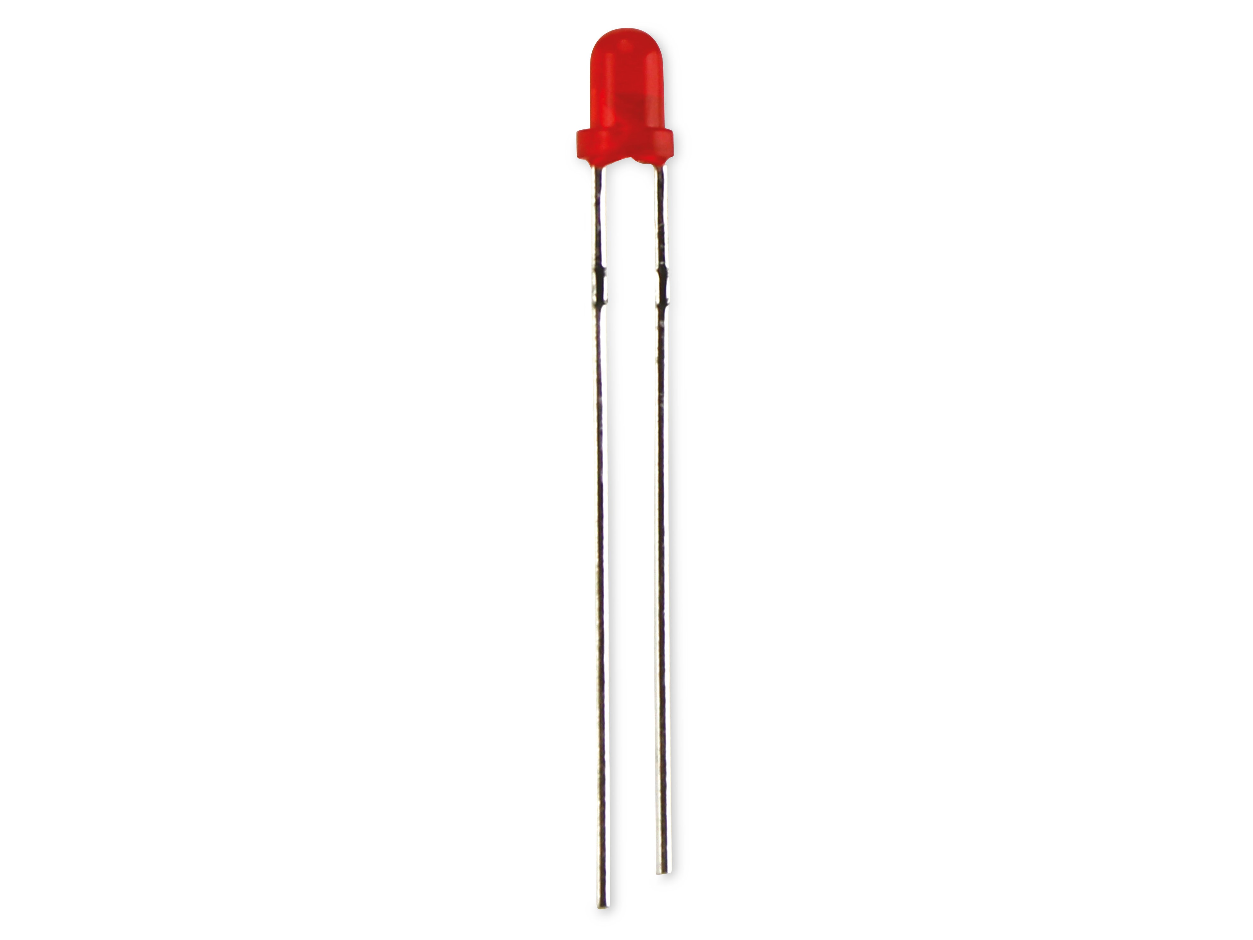 KINGBRIGHT LED, L-34ID, Rot, 3 mm (T-1), 617 nm, 25 mcd, 60°, Rund KINGBRIGHT LED, L-34ID, Rot, 3 mm (T-1), 617 nm, 25 mcd, 60°, Rund