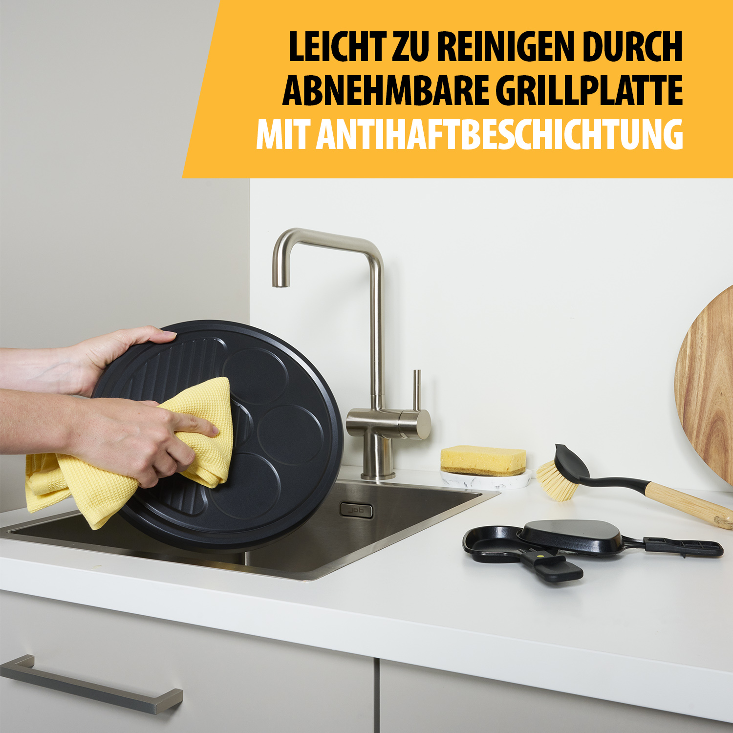 TRISTAR Raclette RA-2998, 6 Personen, 800 W, Grillplatte mit Crepe-Bereich TRISTAR Raclette RA-2998, 6 Personen, 800 W, Grillplatte mit Crepe-Bereich