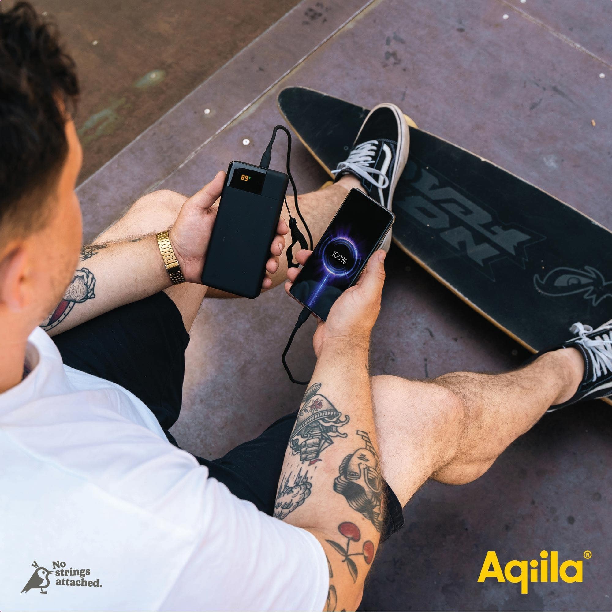 AQIILA Powerbank Powerbird B10, 20 W, 10.000mAh, 1x USB-A, 2x USB-C, schwarz AQIILA Powerbank Powerbird B10, 20 W, 10.000mAh, 1x USB-A, 2x USB-C, schwarz
