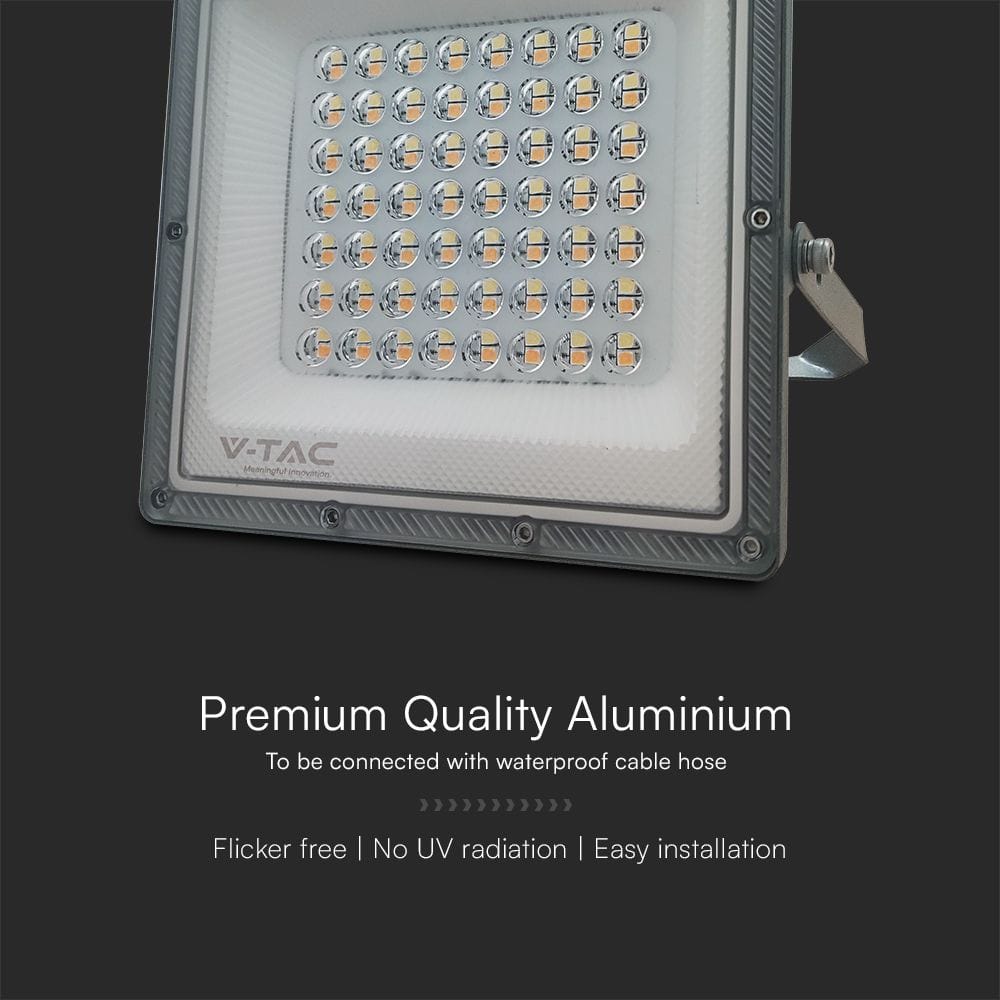V-TAC LED-Fluter, VT-44050, EEK: F, 50 W, 5000 lm, CCT, IP65, grau V-TAC LED-Fluter, VT-44050, EEK: F, 50 W, 5000 lm, CCT, IP65, grau