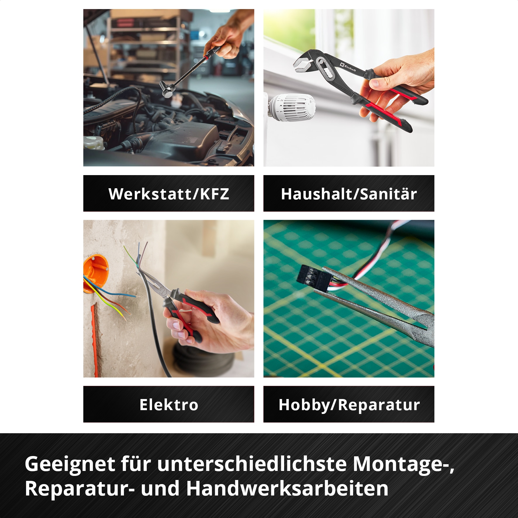 EINHELL E-Case-Einleger Zangen, 370522, 9-teilig