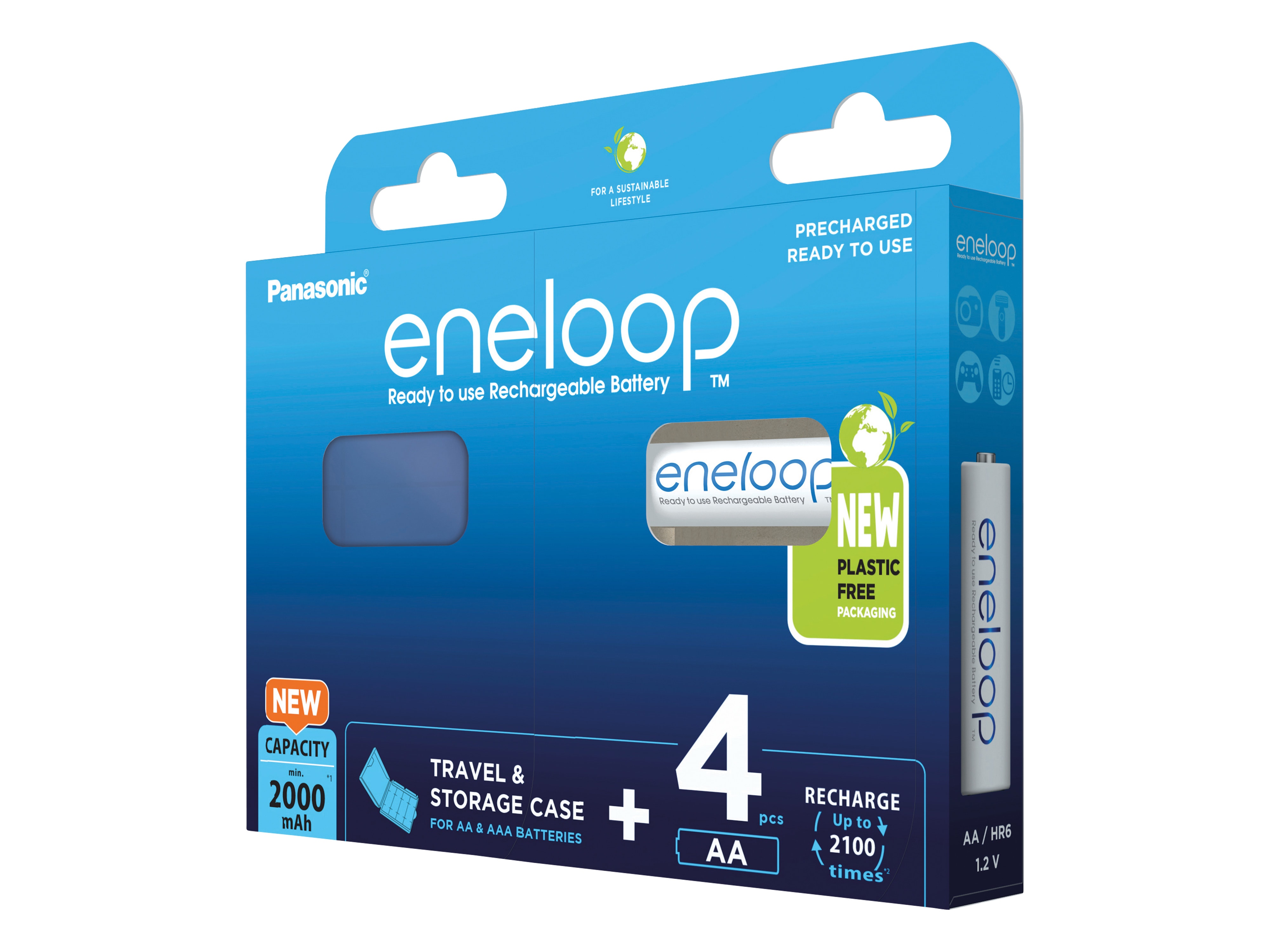 PANASONIC eneloop NiMH-Mignon Akku, 2000mAh, 4 Stück, inkl. Akkubox PANASONIC eneloop NiMH-Mignon Akku, 2000mAh, 4 Stück, inkl. Akkubox