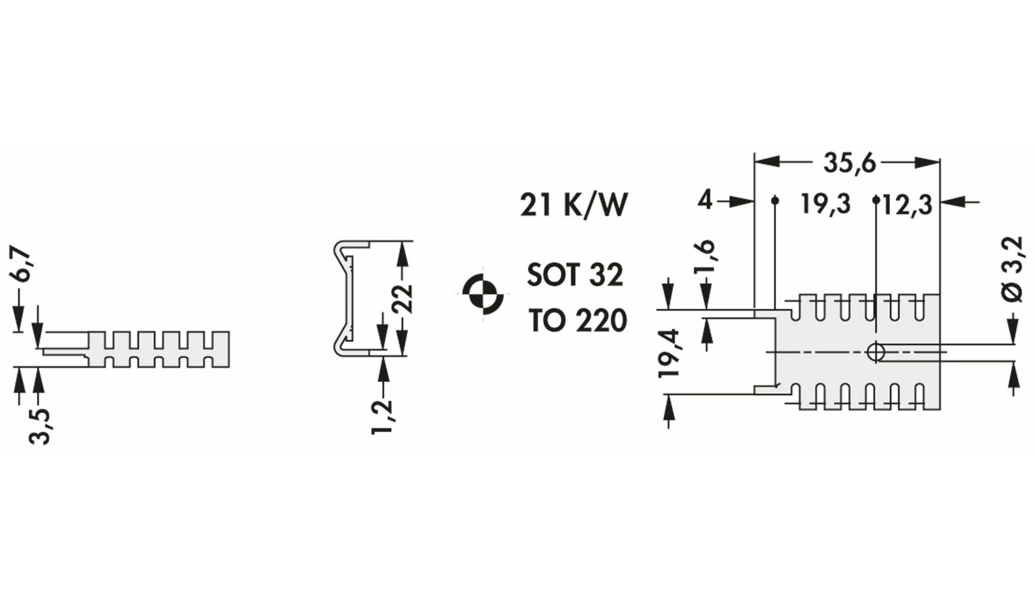 FISCHER ELEKTRONIK Kühlkörper, FK 218 SA32, Fingerkühlkörper, schwarz, Aluminium FISCHER ELEKTRONIK Kühlkörper, FK 218 SA32, Fingerkühlkörper, schwarz, Aluminium