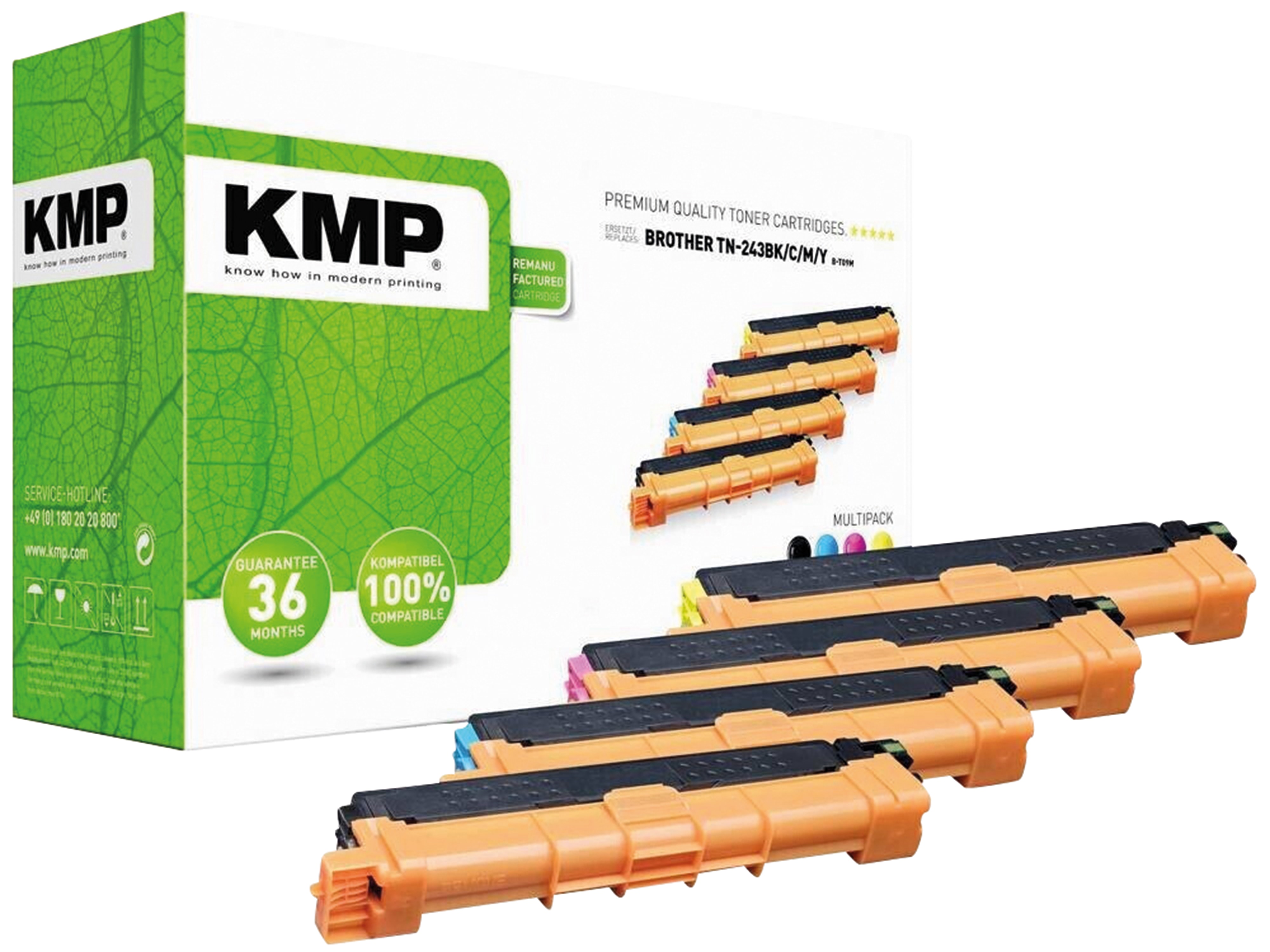 KMP Toner für Brother, ersetzt TN243BK, TN243C, TN243M, TN243Y Toner KMP für Brother, ersetzt TN243BK, TN243C, TN243M, TN243Y