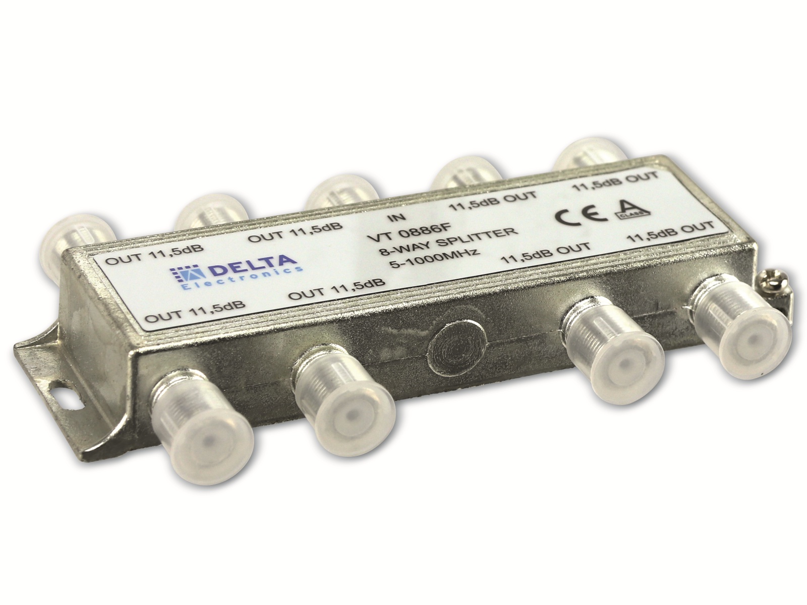 DELTA ELECTRONICS Antennenverteiler, VT 0886F, 8-fach, 11,5 dB DELTA ELECTRONICS Antennenverteiler, VT 0886F, 8-fach, 11,5 dB