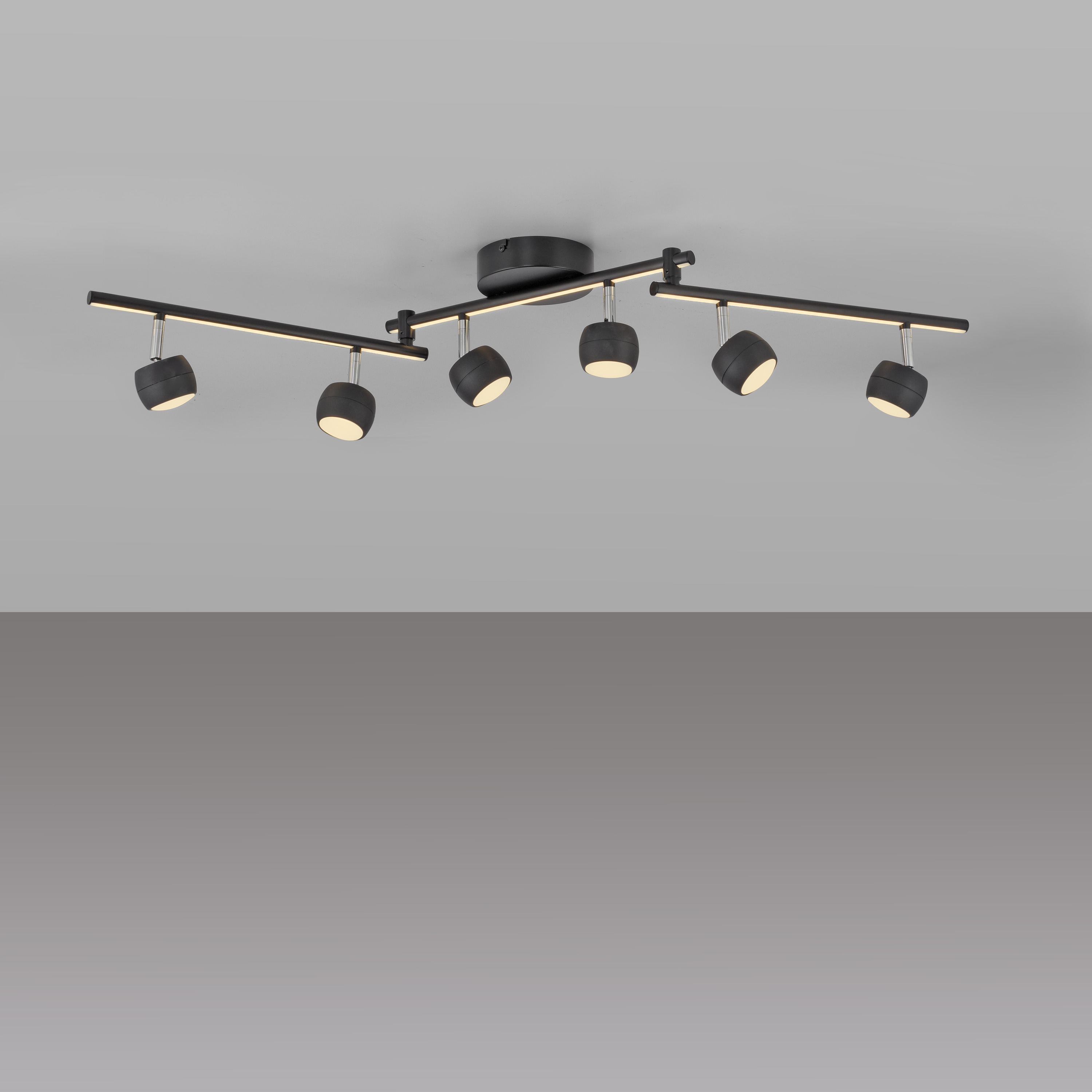 JUST LIGHT LED-Deckenleuchte 11403-18, 32W, 3000K, 37000lm, ww, IP20, schwarz JUST LIGHT LED-Deckenleuchte 11403-18, 32W, 3000K, 37000lm, ww, IP20, schwarz