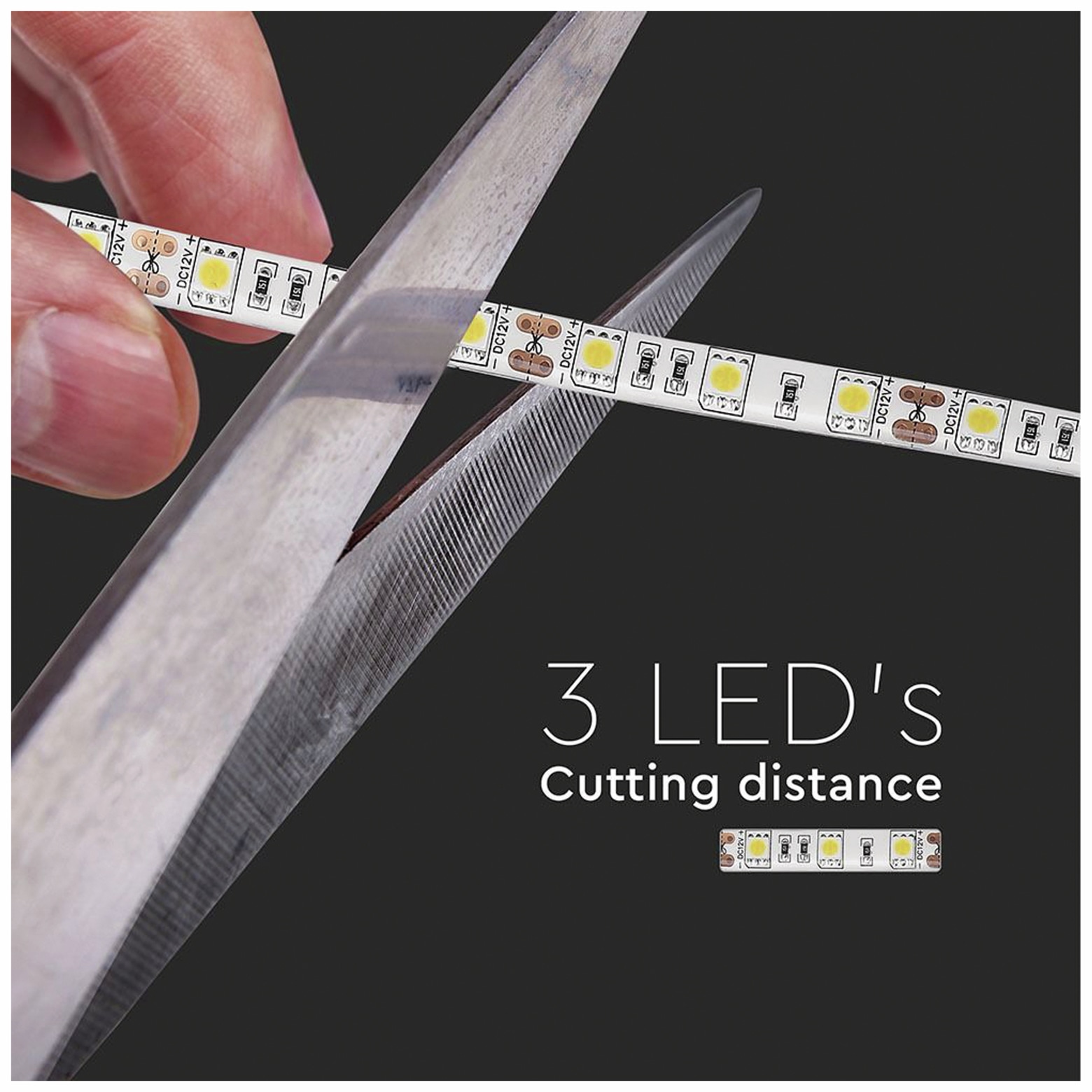 V-TAC LED-Strip VT-5050, 300 LEDs, 5 m, 12V, IP 65, 4000 K V-TAC LED-Strip VT-5050, 300 LEDs, 5 m, 12V, IP 65, 4000 K