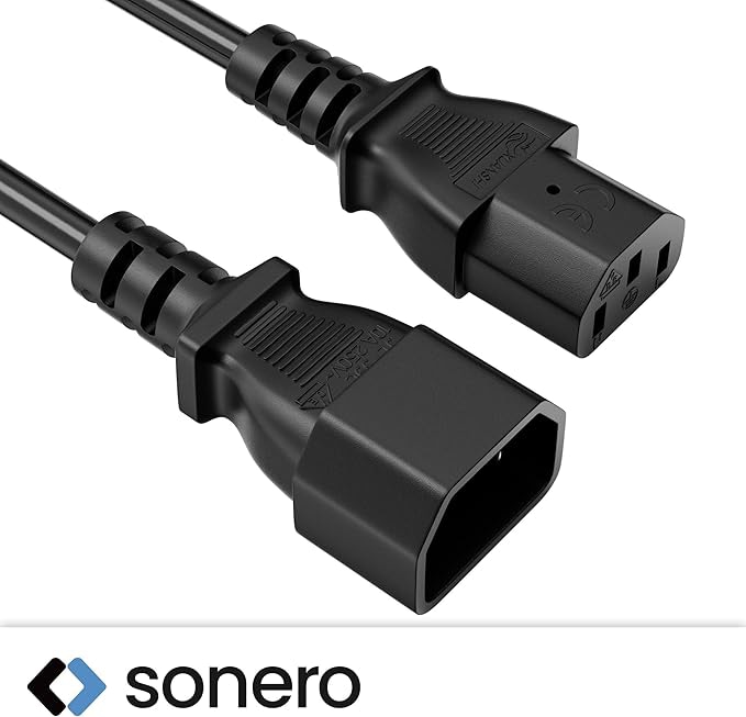 SONERO Kaltgeräteverlängerung, X-C13P-C13F-030B, gerade, schwarz, 3m SONERO Kaltgeräteverlängerung, X-C13P-C13F-030B, gerade, schwarz, 3m
