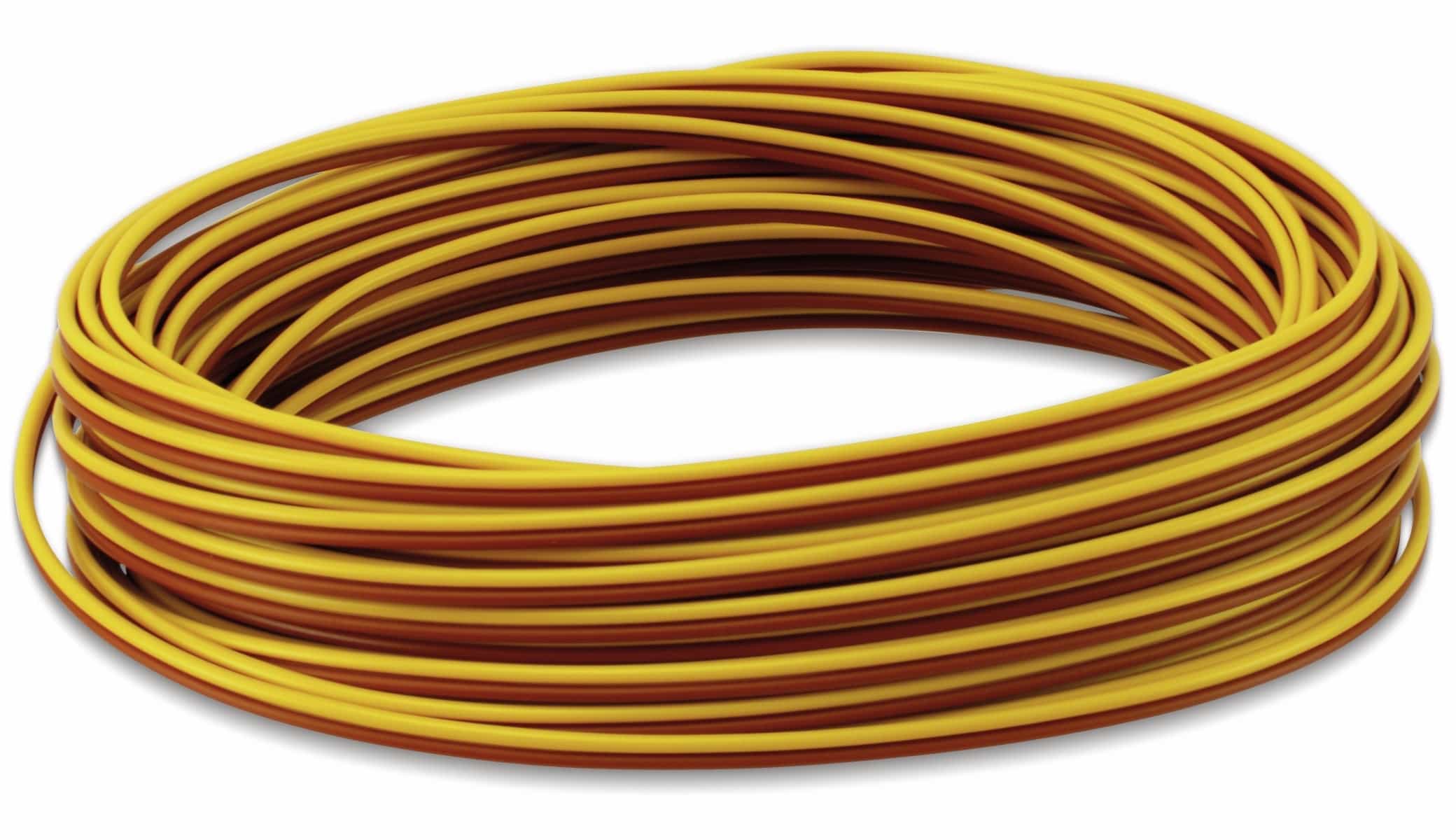RAUTRONIC Zwillingslitze, 2x 0,14 mm², gelb/braun, 10 m RAUTRONIC Zwillingslitze, 2x 0,14 mm², gelb/braun, 10 m