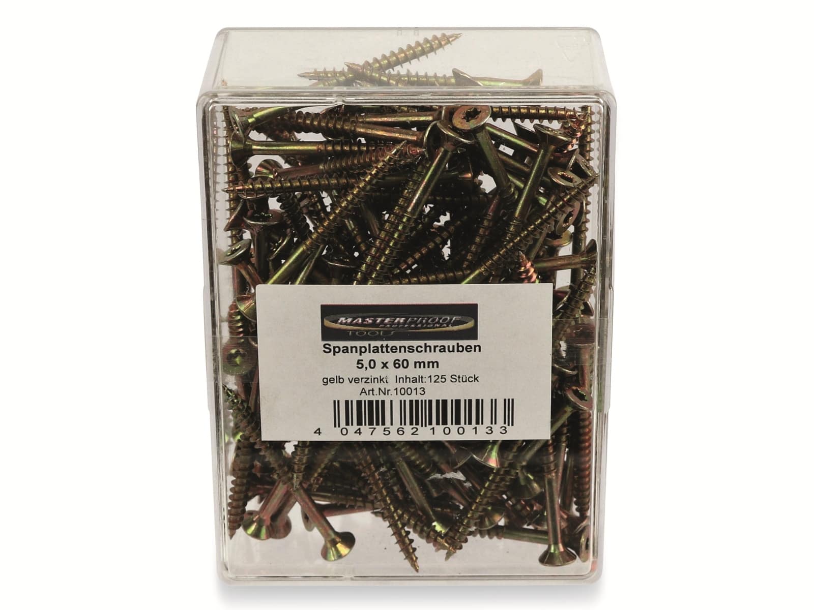 MASTERPROOF Spanplattenschrauben, 60x5,0 mm, 125 Stück MASTERPROOF Spanplattenschrauben, 60x5,0 mm, 125 Stück