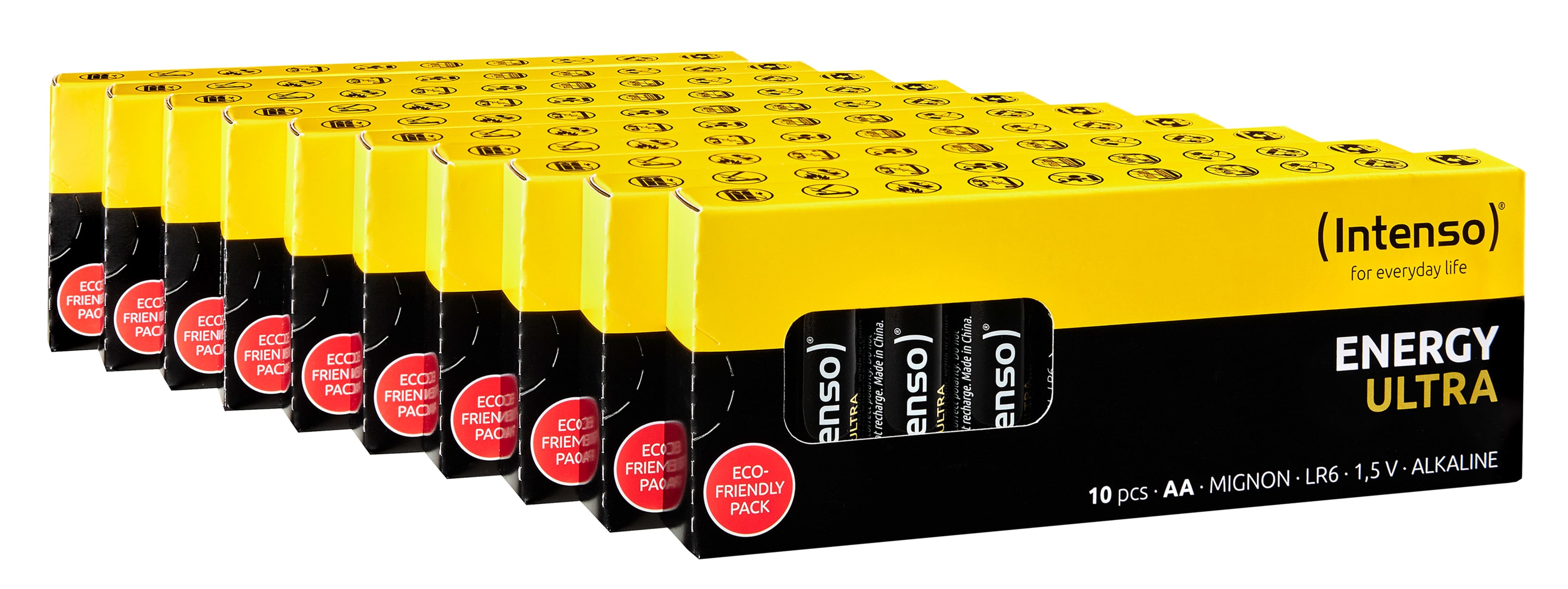 INTENSO Mignon-Batterie-Set Energy Ultra, AA LR06, Alkaline, 100 Stück INTENSO Mignon-Batterie Energy Ultra, AA LR06, 100 Stück