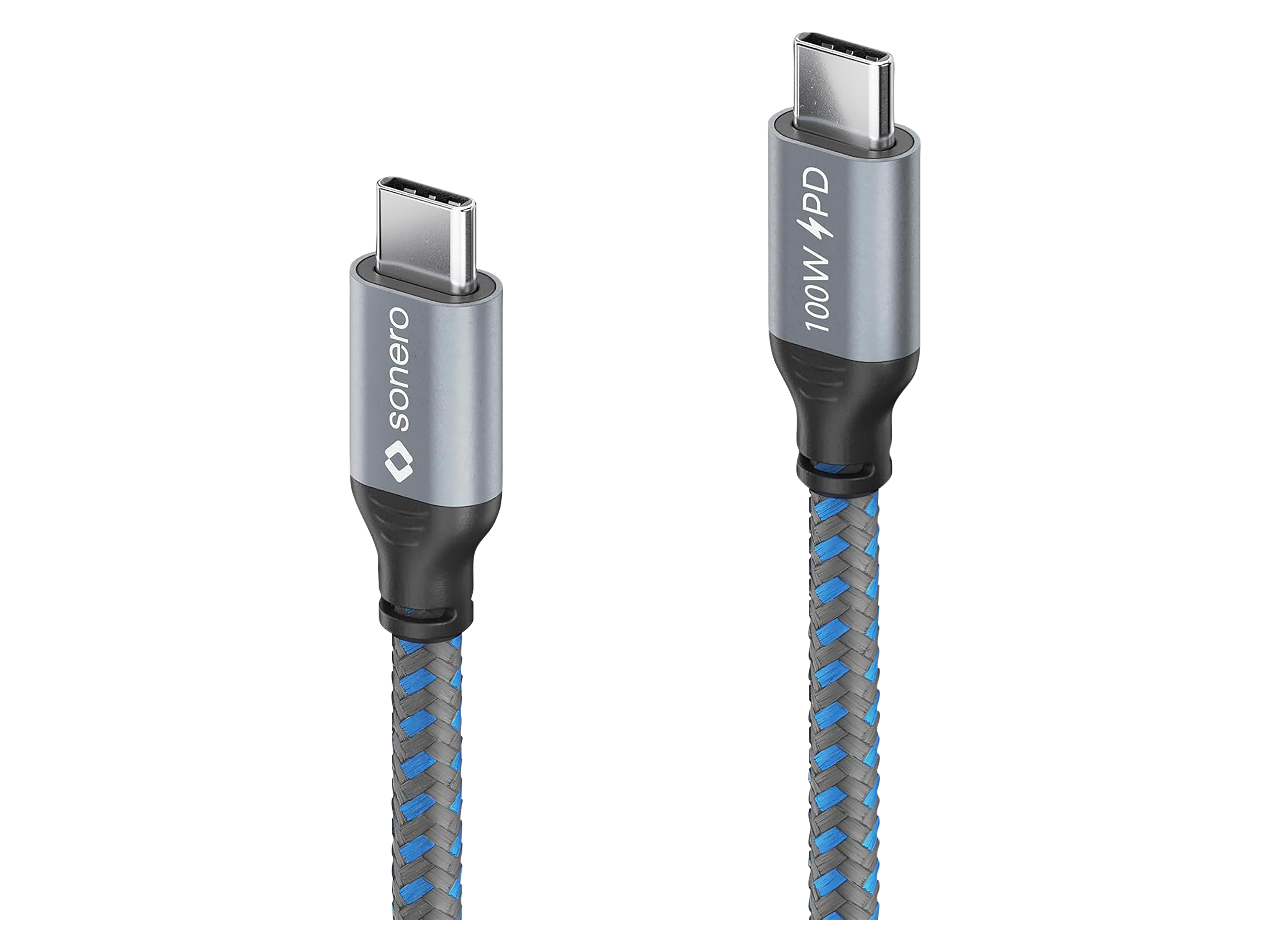 SONERO USB-C Kabel SPC-U310-020 100W PD 2m grau-blau