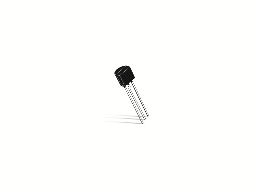 Transistor BC327-25, PNP, 45 V, 0,8 A, TO92
