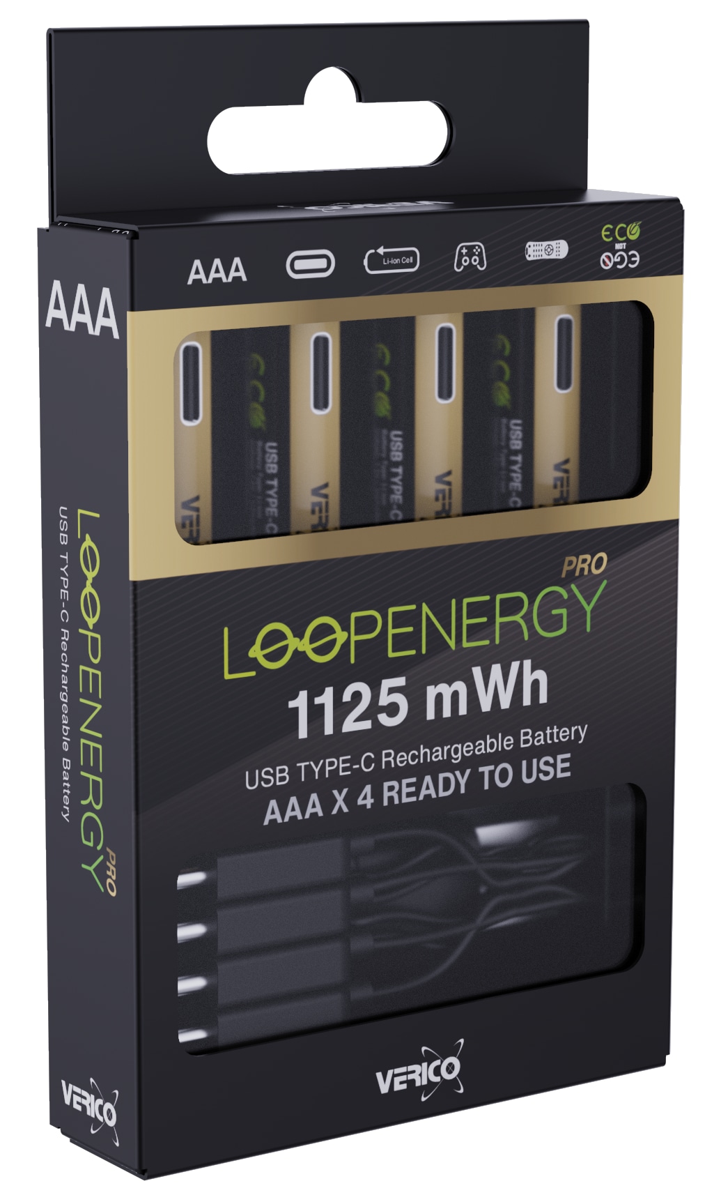 VERICO Li-Ion-Akku Loop Energy, AAA PRO, 4er Pack VERICO Li-Ion-Akku Loop Energy, AAA PRO, 4er Pack