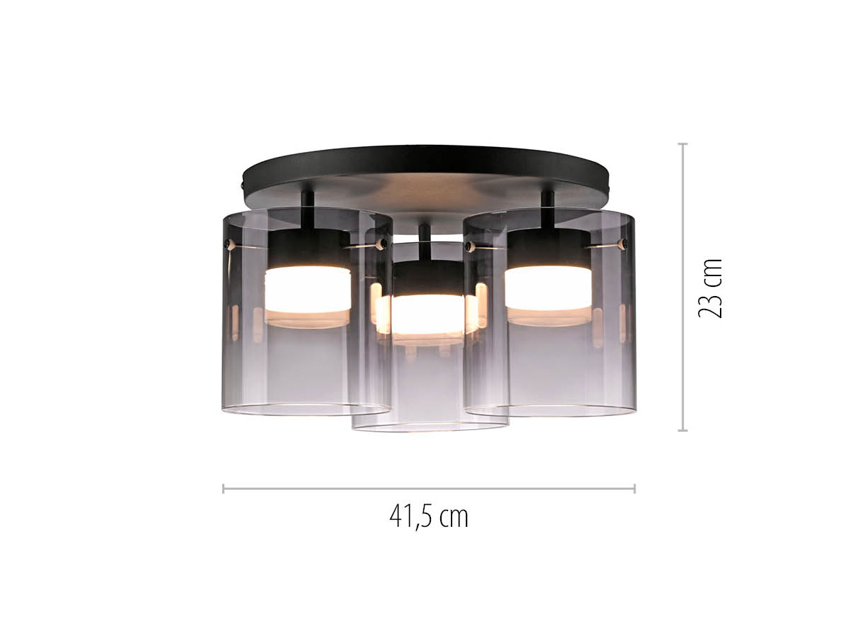 JUST LIGHT LED-Deckenleuchte 14041-18, 22,5W, 2400lm, 3000K, schwarz JUST LIGHT LED-Deckenleuchte 14041-18, 7,5W, 800lm, 3000K, schwarz
