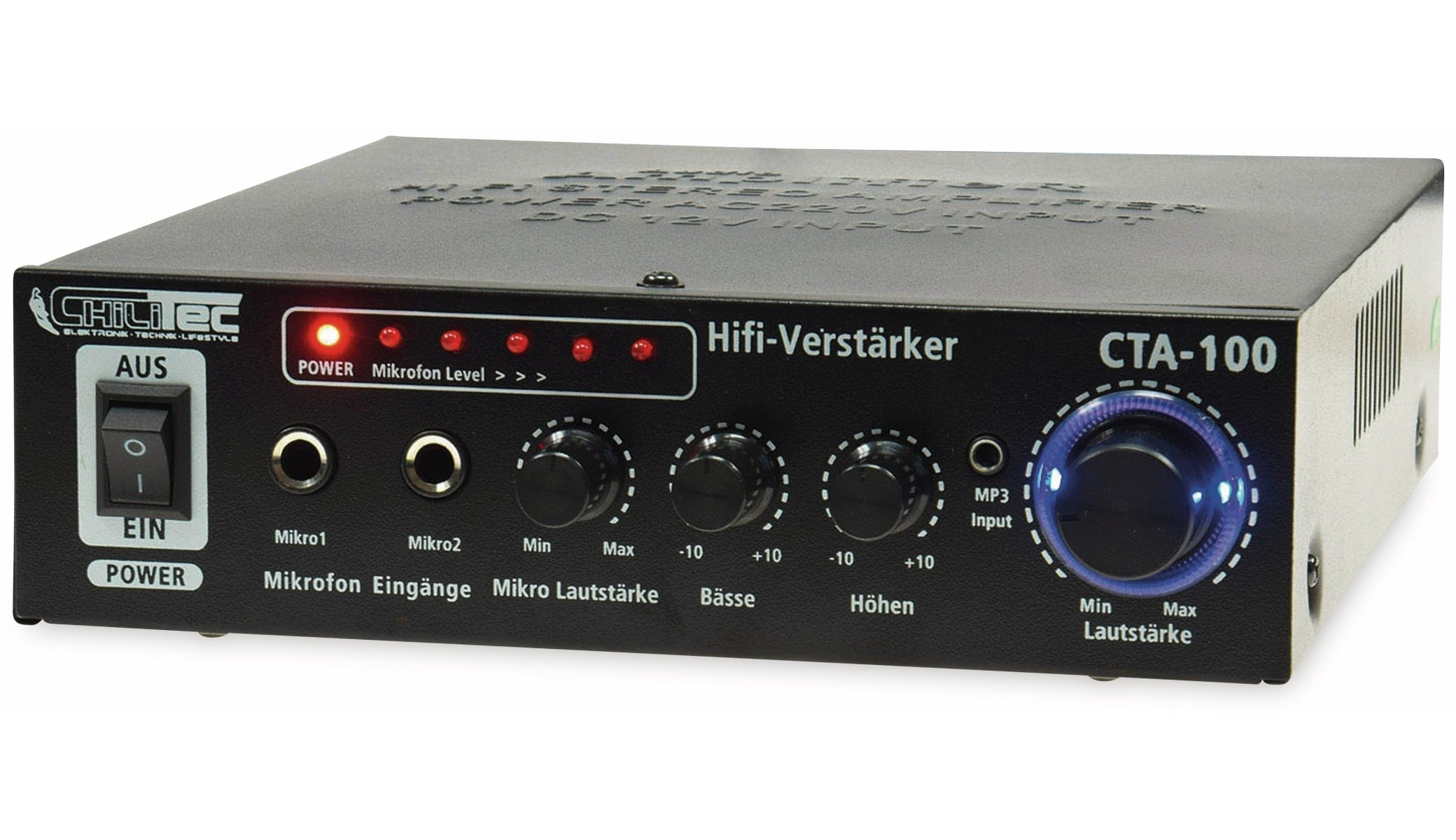 CHILITEC Mini-HiFi-Verstärker CTA-100, schwarz CHILITEC Mini-HiFi-Verstärker CTA-100, schwarz