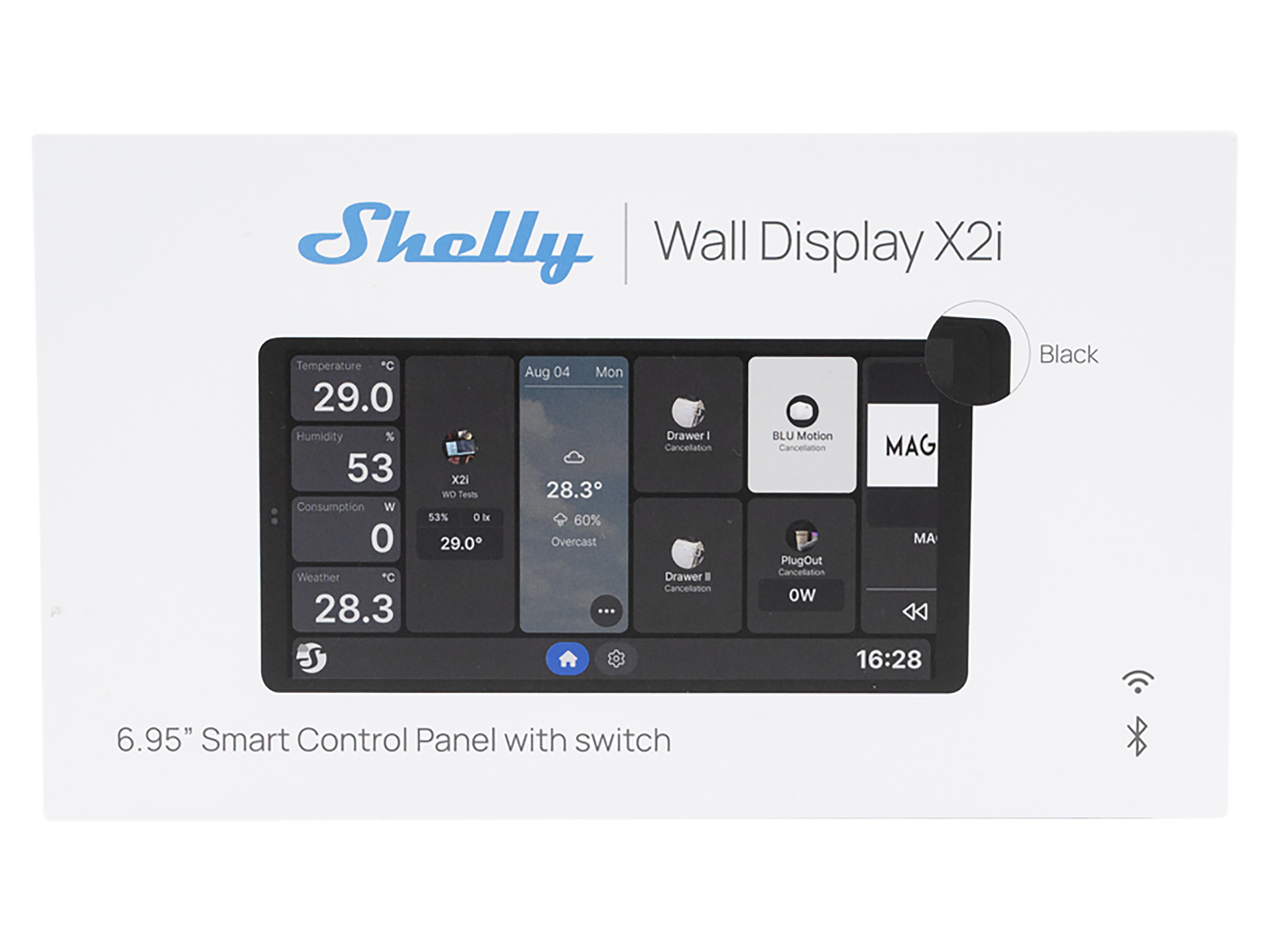 SHELLY Wanddisplay Wall Display X2i, schwarz SHELLY Wanddisplay Wall Display X2i, schwarz