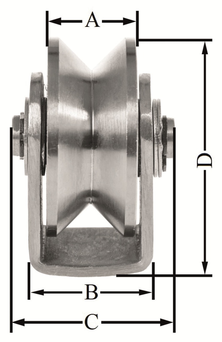 Laufrolle Ø50 mm, Edelstahl Laufrolle Ø50 mm, Edelstahl