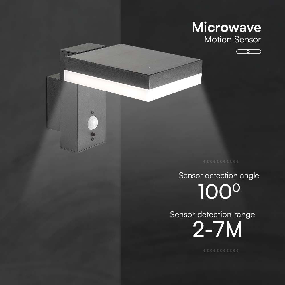 V-TAC Solar LED-Wandleuchte VT-1147, 2 W, 3000 K, IP54, mit Bewegungssensor V-TAC Solar LED-Wandleuchte VT-1147, 2 W, 3000 K, IP54, mit Bewegungssensor