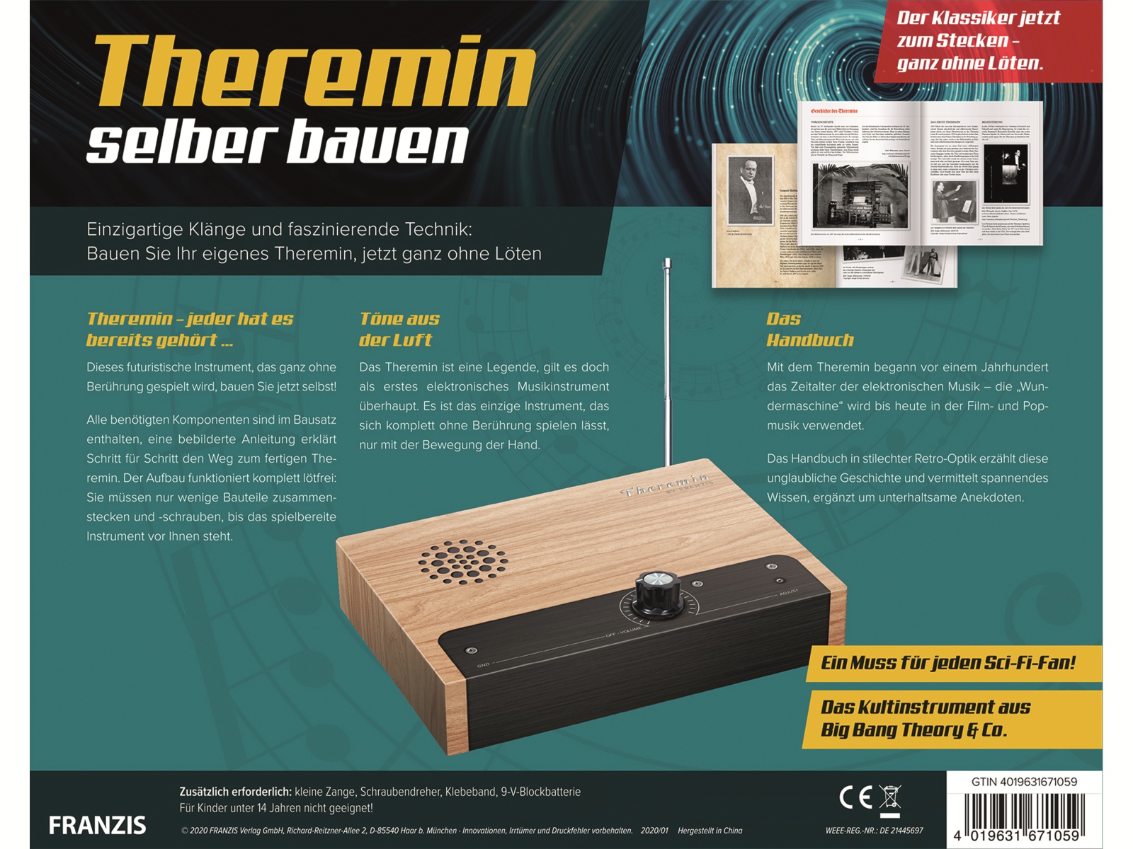 FRANZIS Bausatz, 67105, Theremin selber bauen FRANZIS Bausatz, 67105, Theremin selber bauen