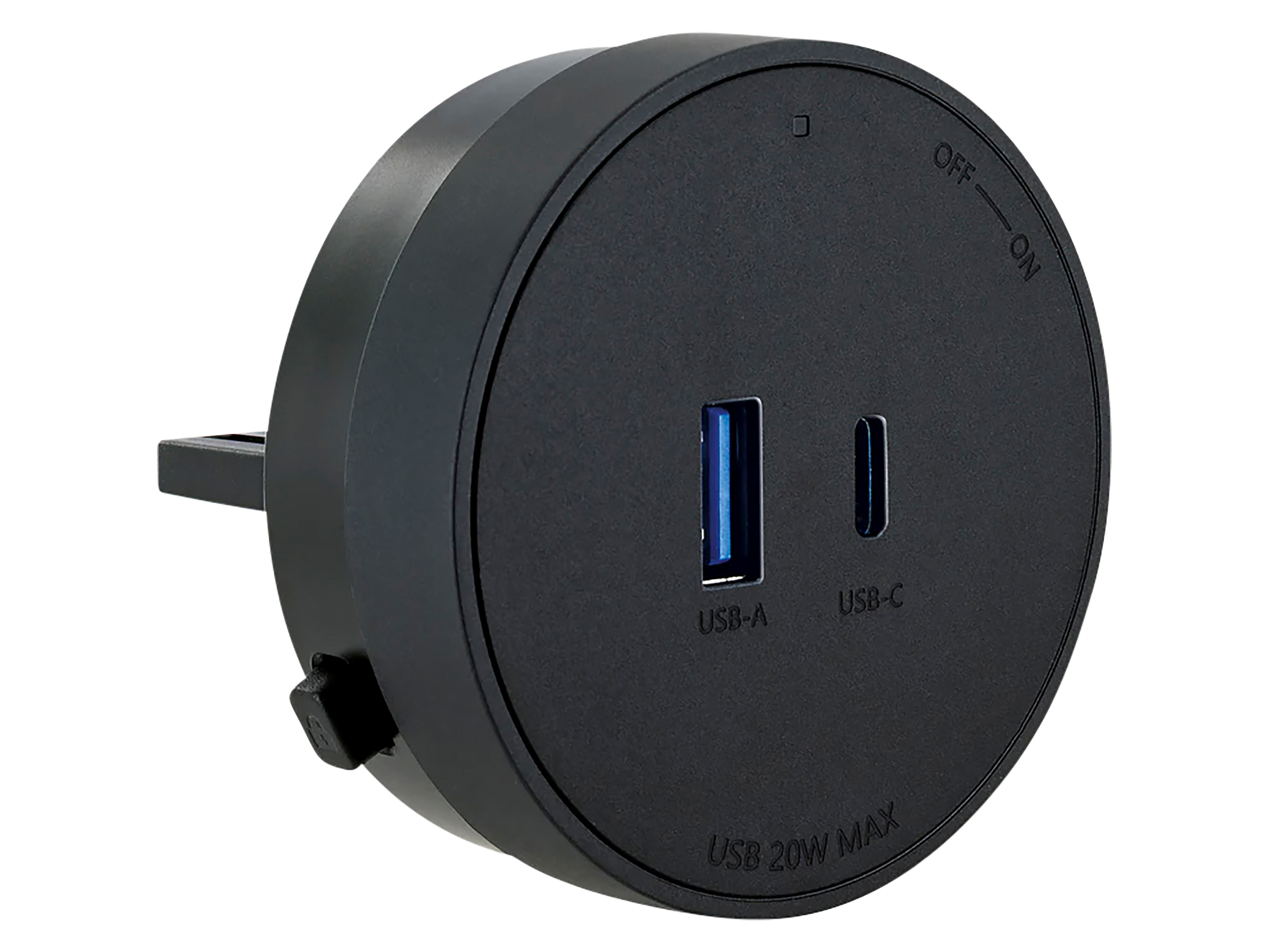 SCHWAIGER Steckdose für Stromschiene, USB-C, USB-A, Ein/Aus, schwarz SCHWAIGER Steckdose für Steckdosenleiste USB-C, USB-A, Ein/Aus, schwarz