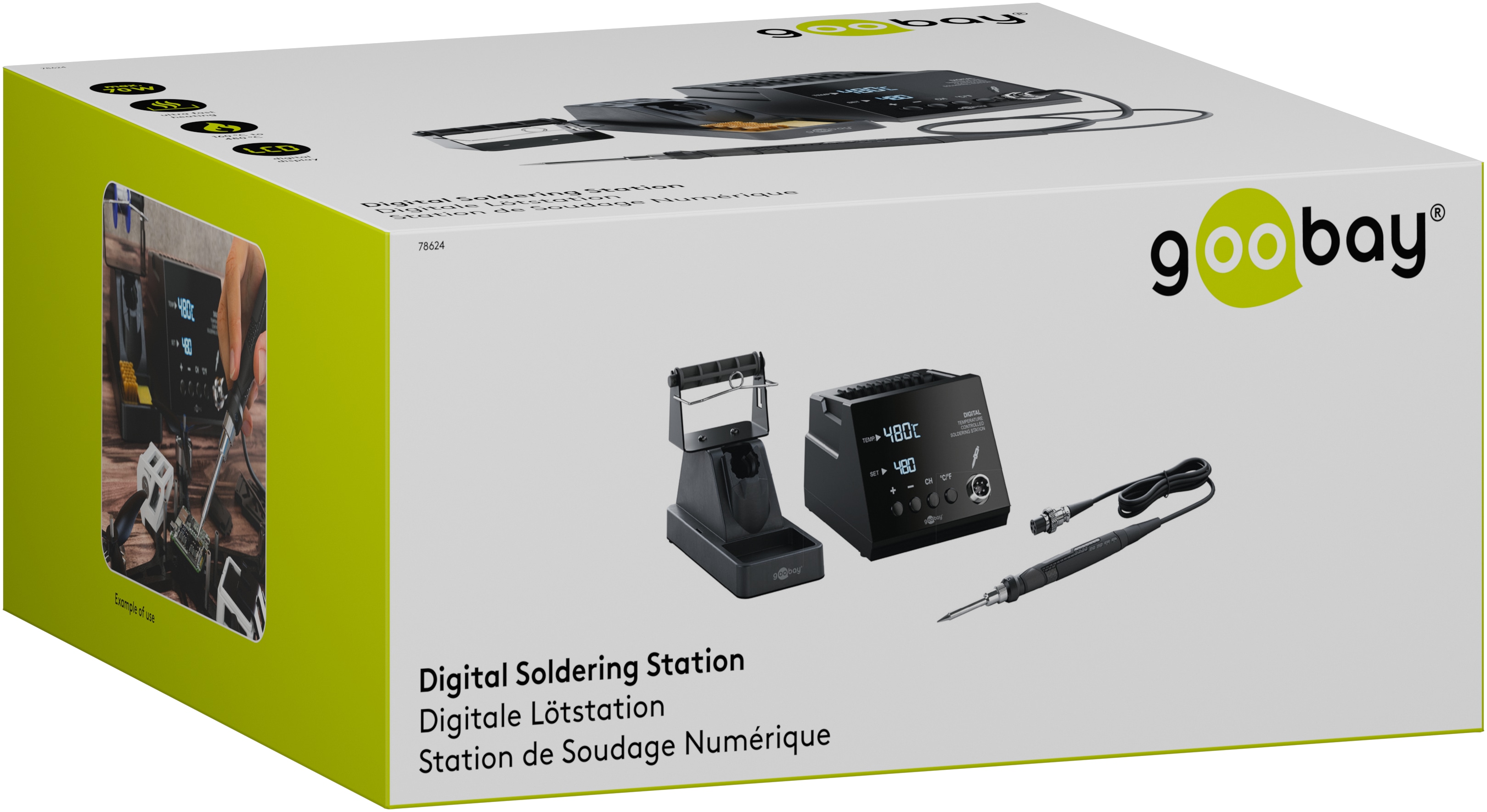 GOOBAY Digitale Lötstation, 78624, 70 W, 480 °C GOOBAY Digitale Lötstation, 78624, 70 W, 480 °C