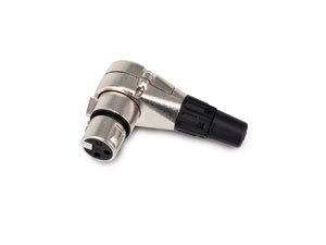 XLR-Kupplung, 3-polig, 90°, drehbar XLR-Kupplung, 3-polig, 90°, drehbar
