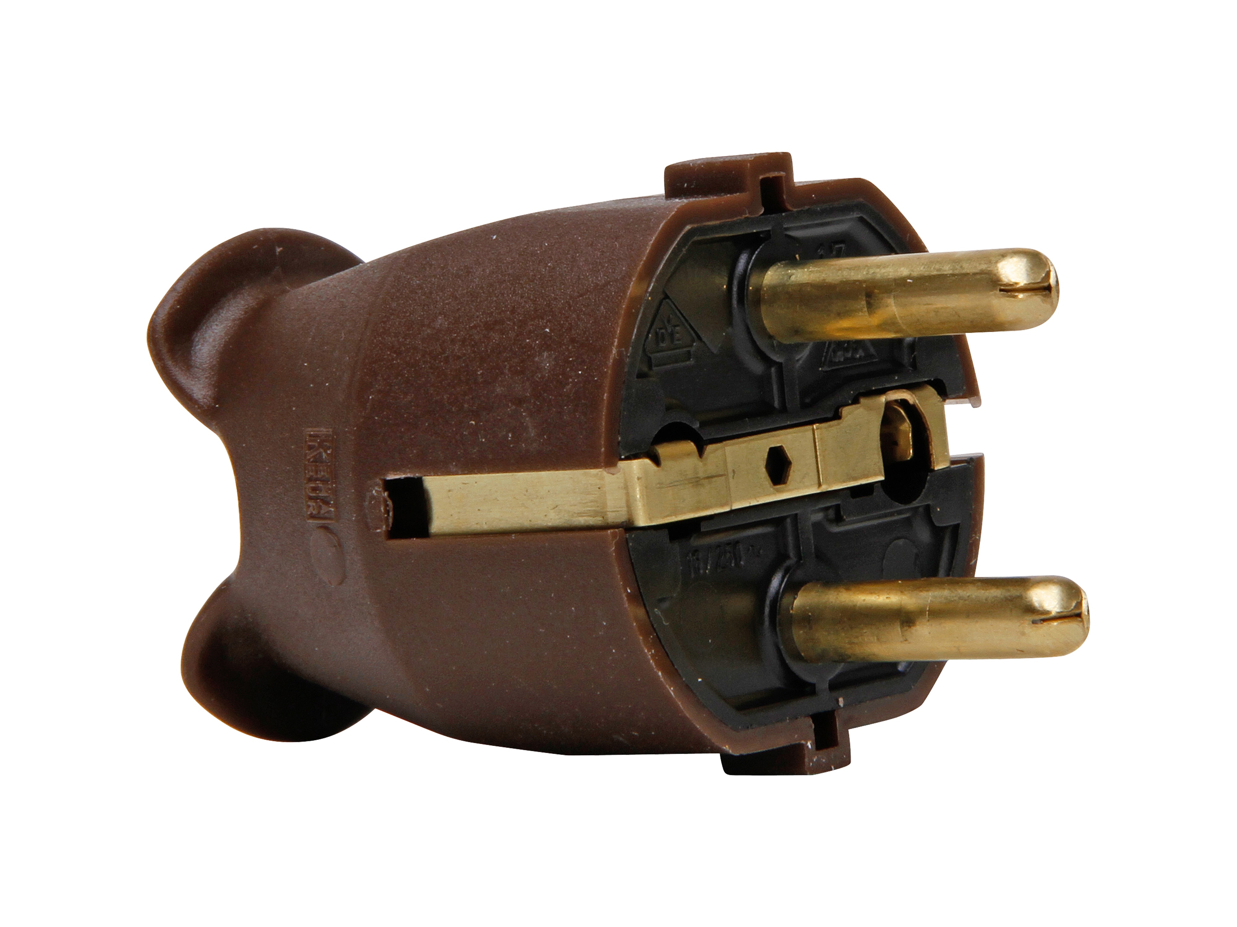 KOPP Schutzkontakt-Stecker 175706004, braun KOPP Schutzkontakt-Stecker 175706004, braun