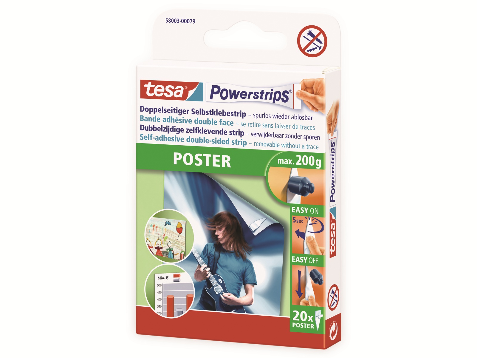 TESA Powerstrips® Poster, 58003-00079-21 TESA Powerstrips® Poster, 58003-00079-21