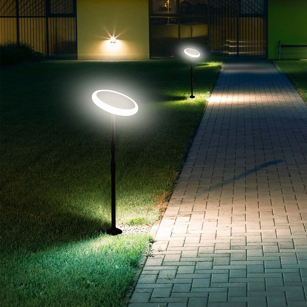 V-TAC Solar LED-Gartenleuchte VT-943, 3 W, 4000 K, schwarz, 2 Stück V-TAC Solar LED-Gartenleuchte VT-943, 3 W, 4000 K, schwarz, 2 Stück