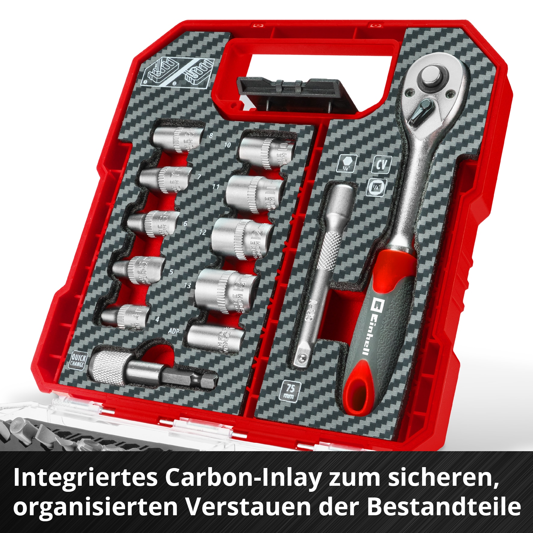 EINHELL Ratschen- & Bit-Set, 109022, L-Case, 37-teilig EINHELL Ratschen- & Bit-Set, 109022, L-Case, 37-teilig