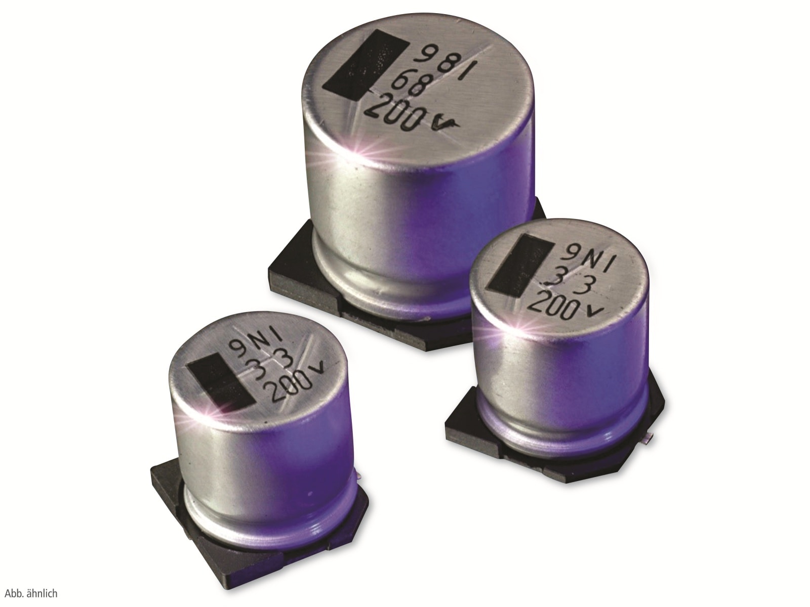 NIC SMD Alu Elko 100µF, 16V, 6,3x6,3mm, NACZ101M16V6.3X6.3TR13F NIC Aluminium Elektrolytkondensator SMD, NACZ101M16V6.3X6.3TR13F, 100µF, 16V, 20%