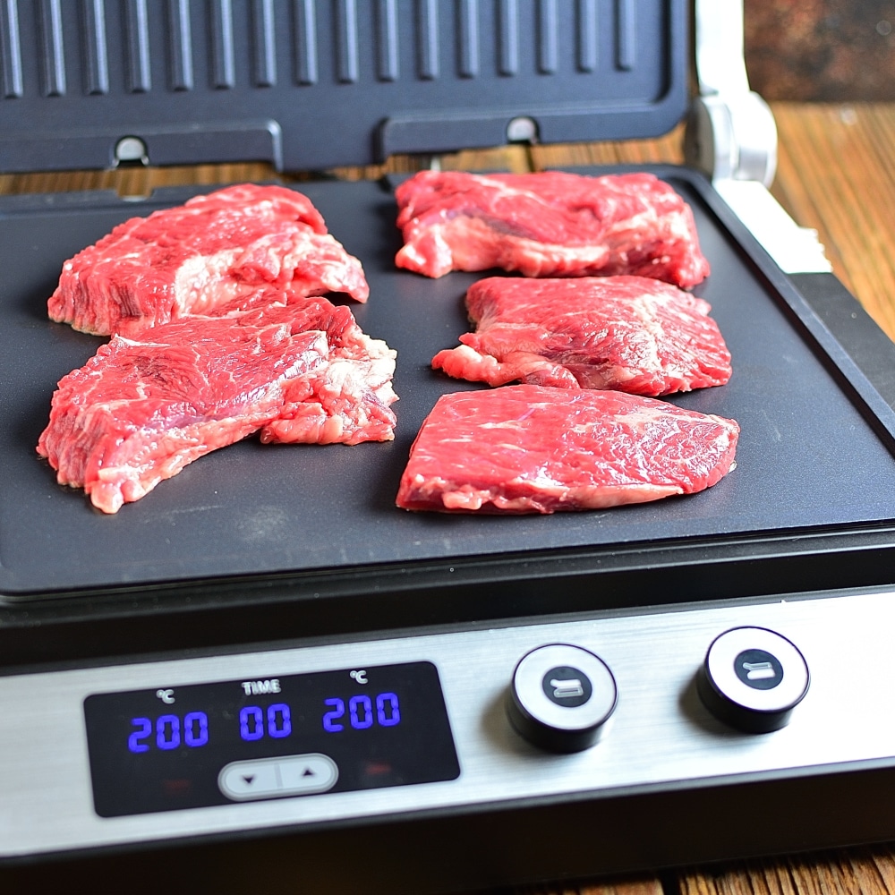 STEBA Kontaktgrill FG 120, Edelstahl, Antihaft, Timer, LED-Display